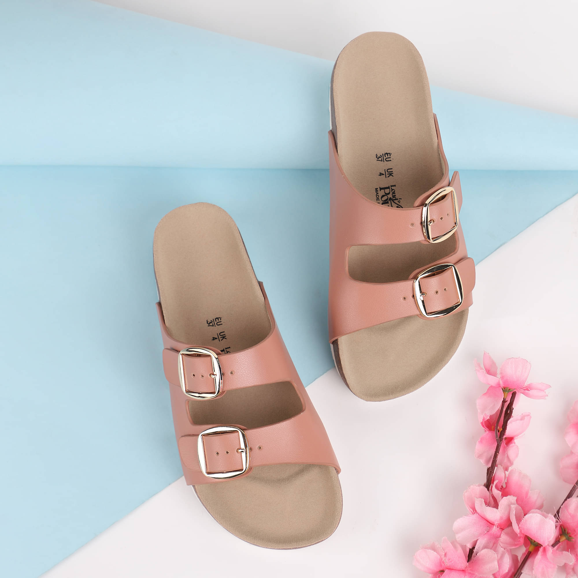     			OZZOH Peach Women's Flats