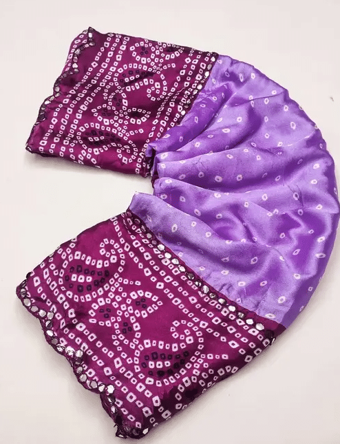 R K S M Chiffon Printed Bandhani Sarees With Unstitched Blouse Piece ( Purple ) R K S M Chiffon Printed Bandhani Sarees With Unstitched Blouse Piece ( Purple )