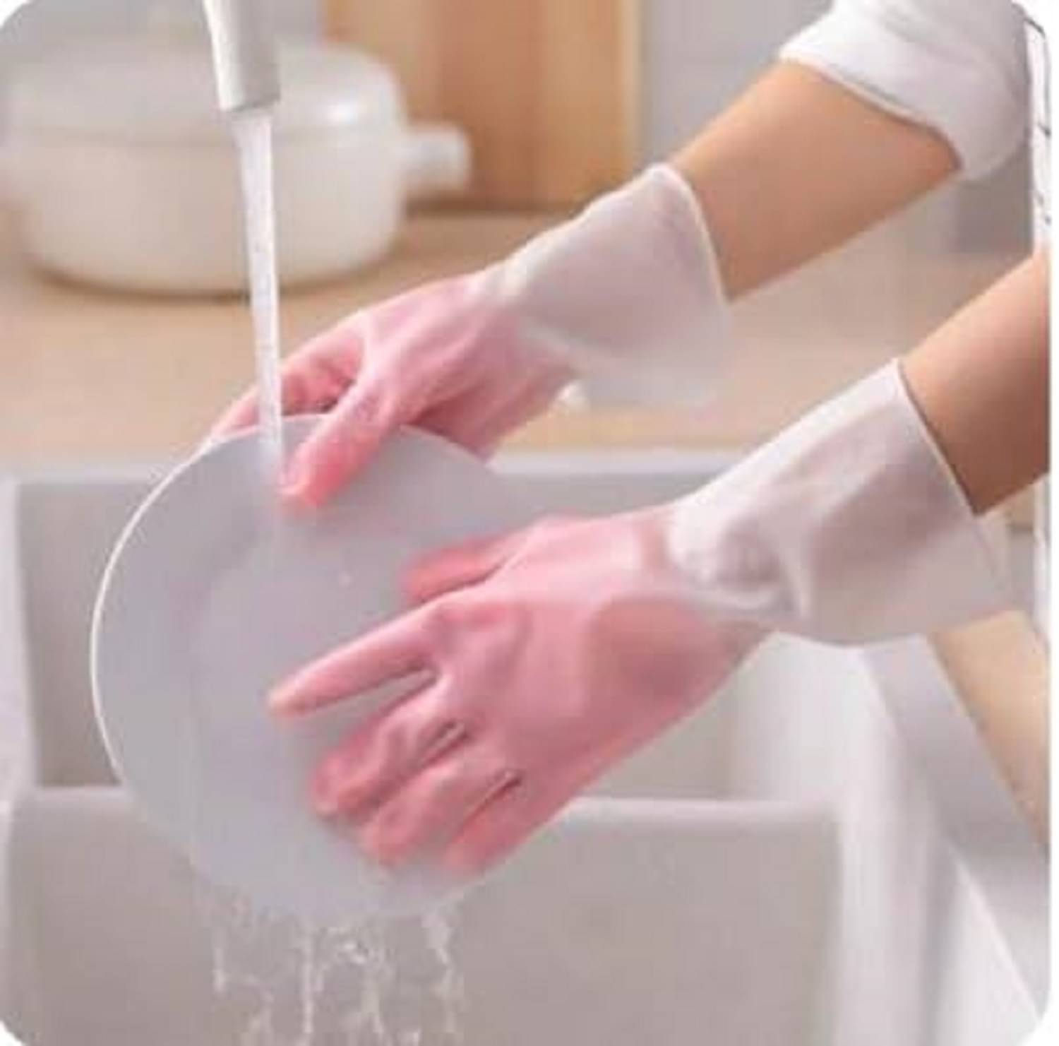    			Reusable Heavy Duty Hand Gloves for Dishwashing, Gardening, Kitchen Cleaning