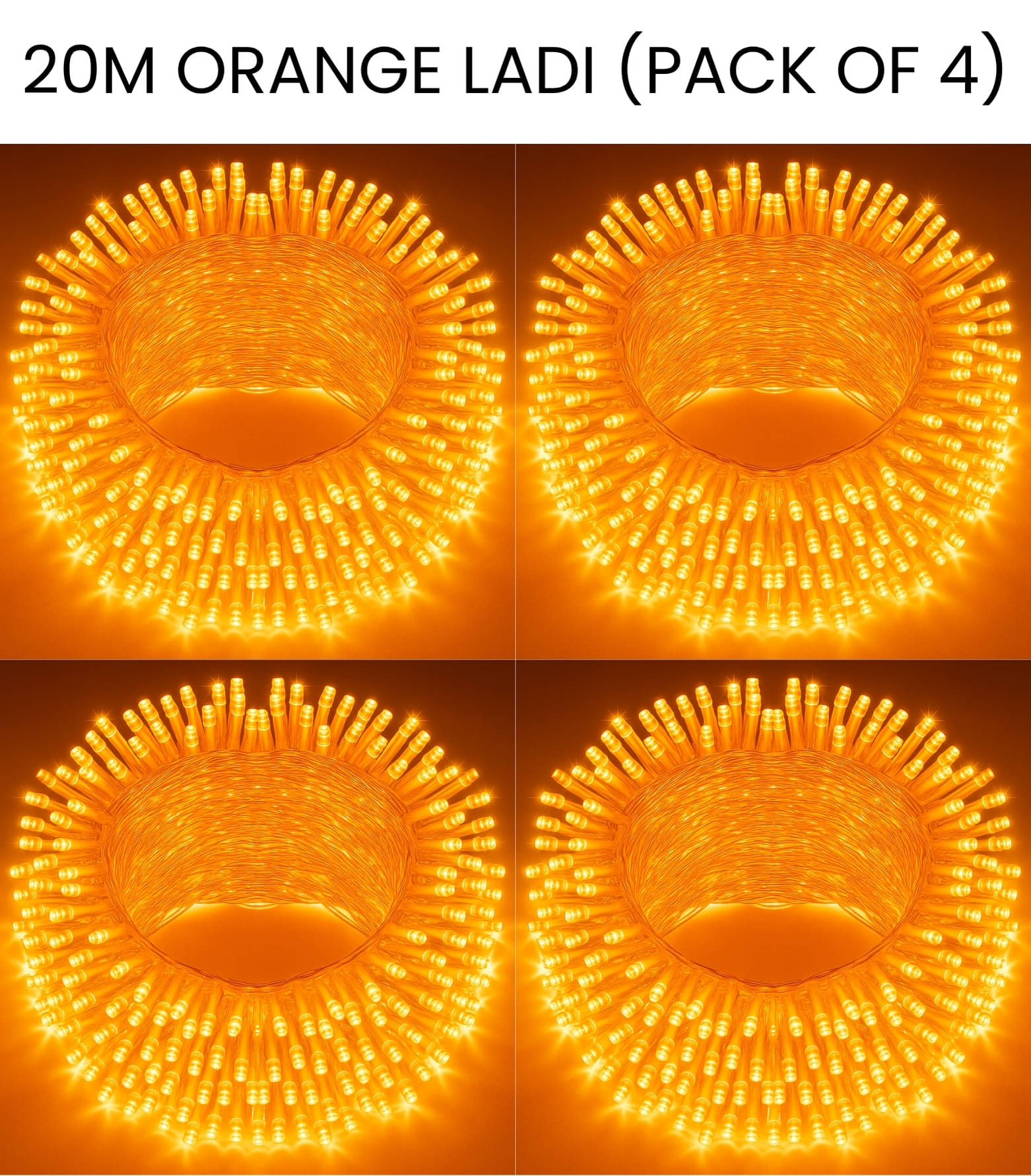     			SPARKWORLD Orange 20M String Light ( Pack of 4 )