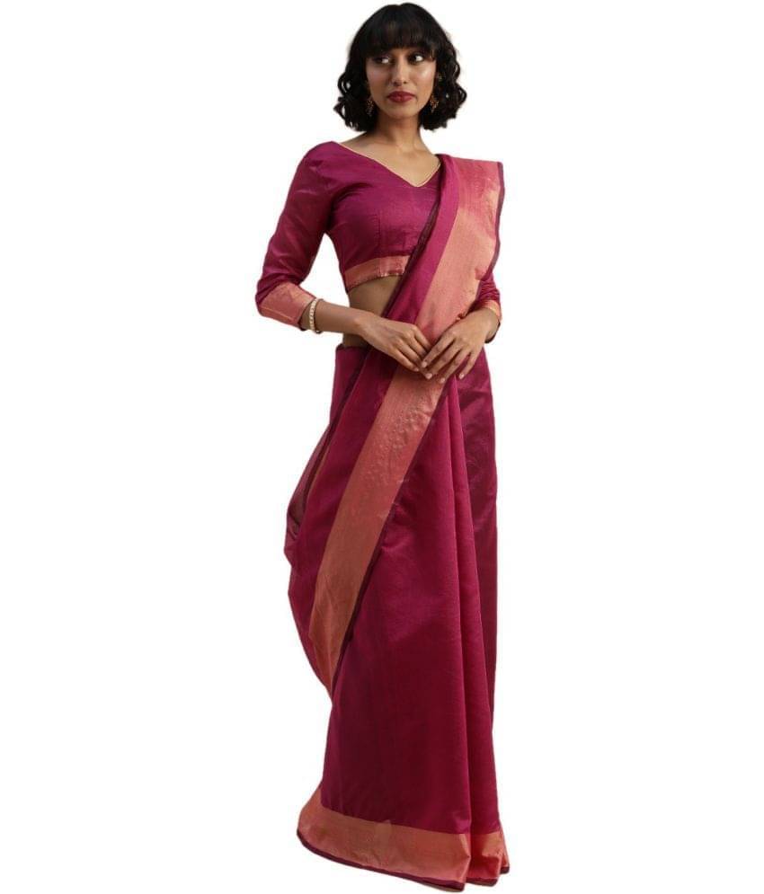 Saadhvi Cotton Silk Applique Regular Saree With Unstitched Blouse Piece ( Purple ) Saadhvi Cotton Silk Applique Regular Saree With Unstitched Blouse Piece ( Purple )