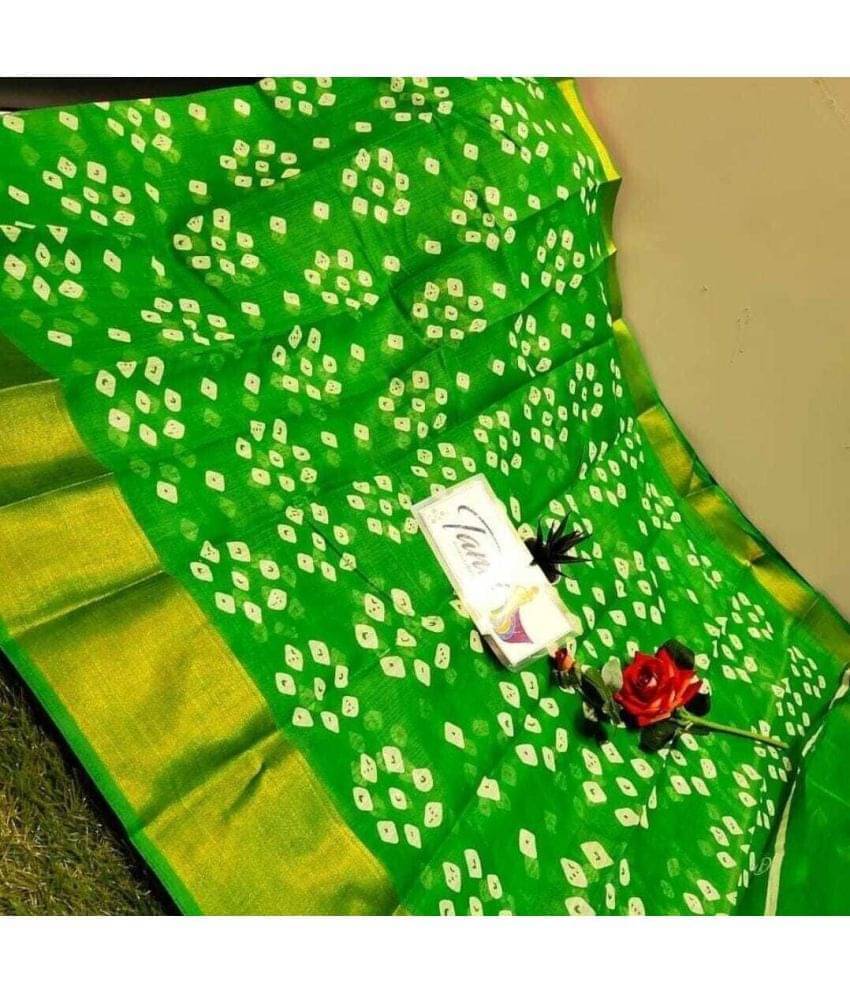 Saadhvi Cotton Silk Applique Regular Saree With Unstitched Blouse Piece ( Green ) Saadhvi Cotton Silk Applique Regular Saree With Unstitched Blouse Piece ( Green )