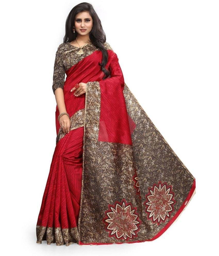     			Saadhvi Cotton Silk Printed Regular Saree With Unstitched Blouse Piece ( Light Green )