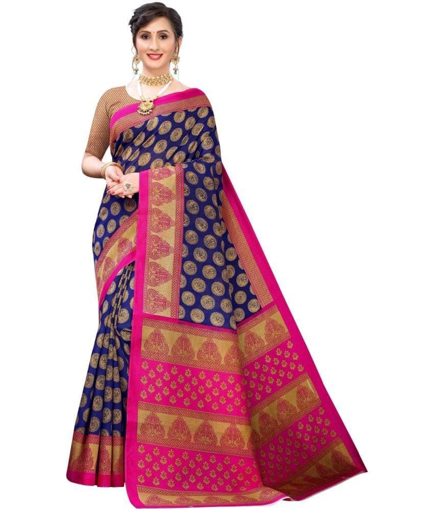 Saadhvi Cotton Silk Solid Regular Saree With Unstitched Blouse Piece ( Navy Blue ) Saadhvi Cotton Silk Solid Regular Saree With Unstitched Blouse Piece ( Navy Blue )