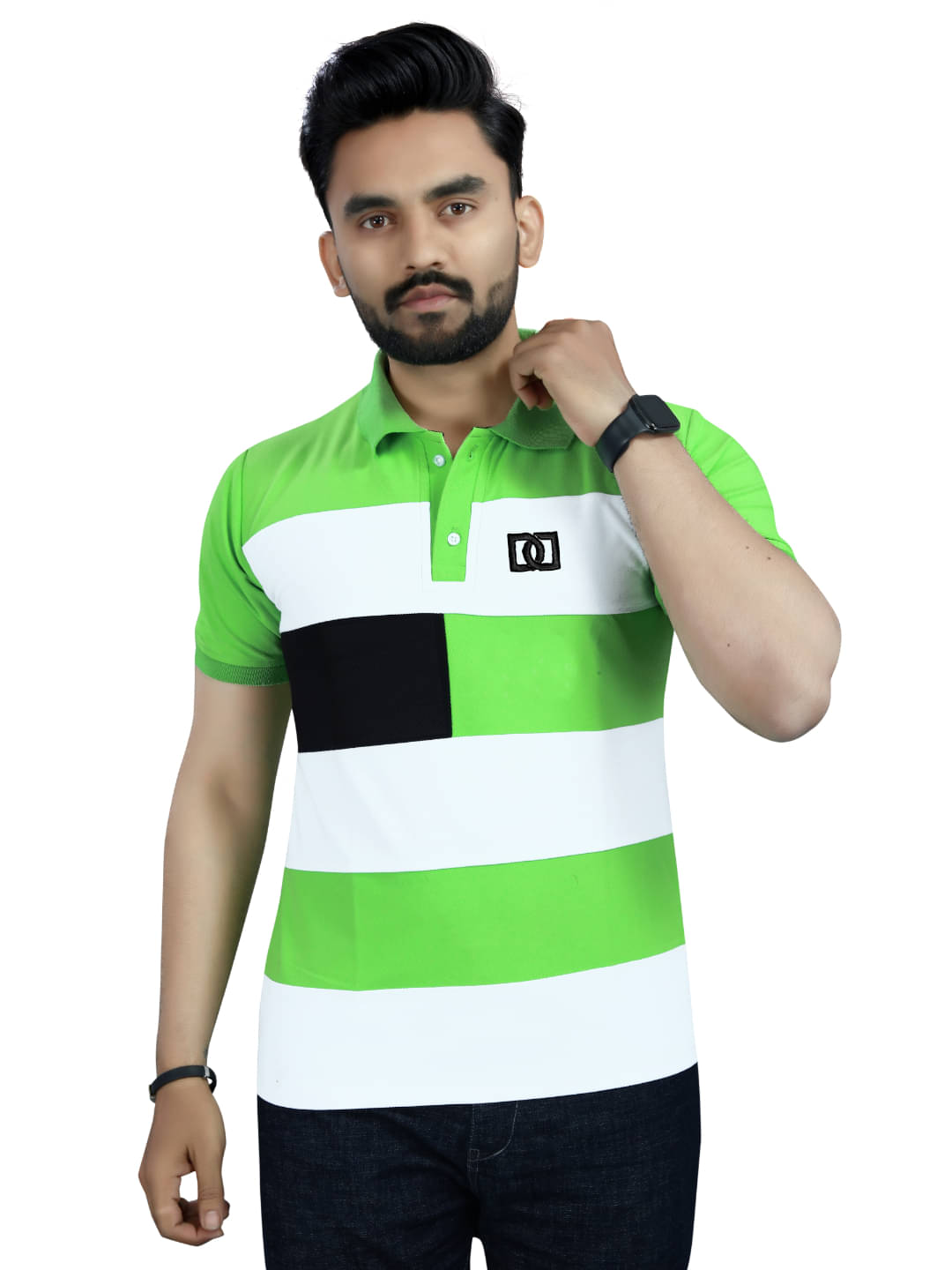 Shree Sai Enterprise Men Cotton Regular Fit Solid Polo T Shirt ( Green ) Shree Sai Enterprise Men Cotton Regular Fit Solid Polo T Shirt ( Green )