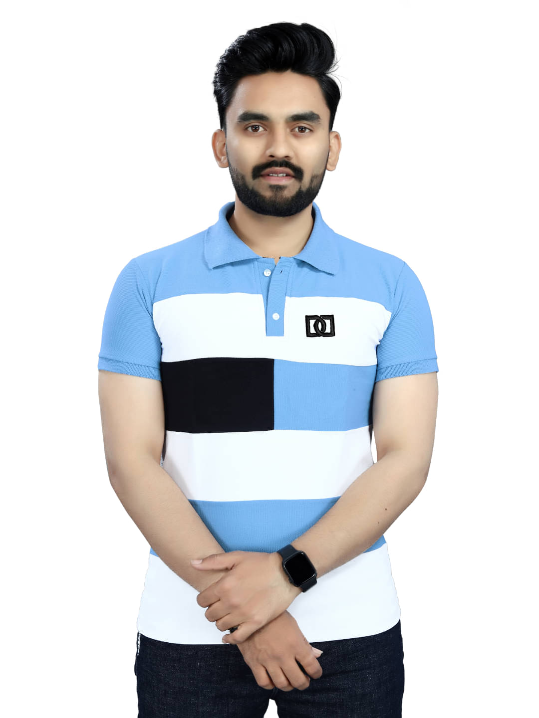 Shree Sai Enterprise Men Cotton Regular Fit Solid Polo T Shirt ( Sky Blue ) Shree Sai Enterprise Men Cotton Regular Fit Solid Polo T Shirt ( Sky Blue )