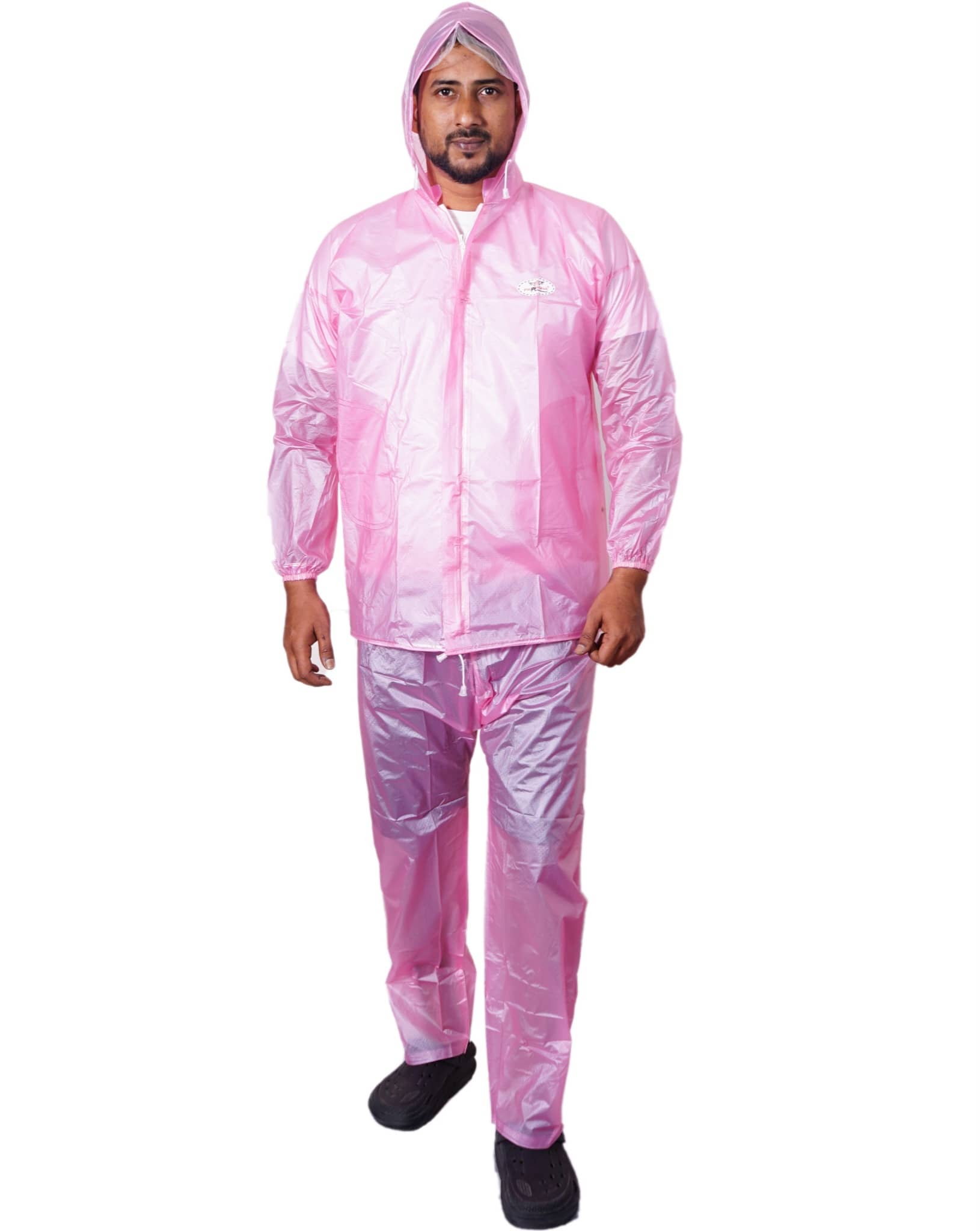 Sindon Pink Nylon Men's Rain Suit Set ( Pack of 1 )