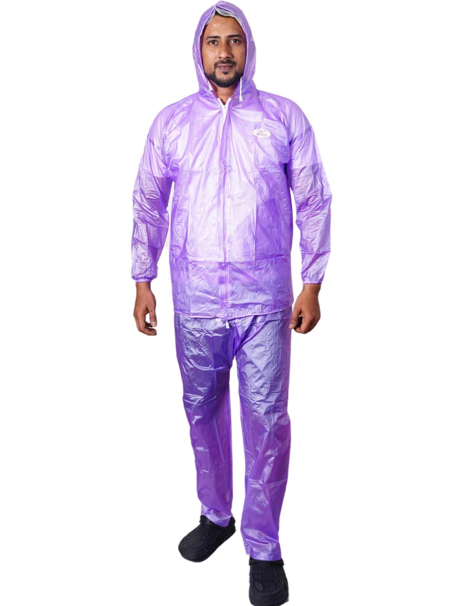 Sindon Purple Nylon Men's Rain Suit Set ( Pack of 1 )