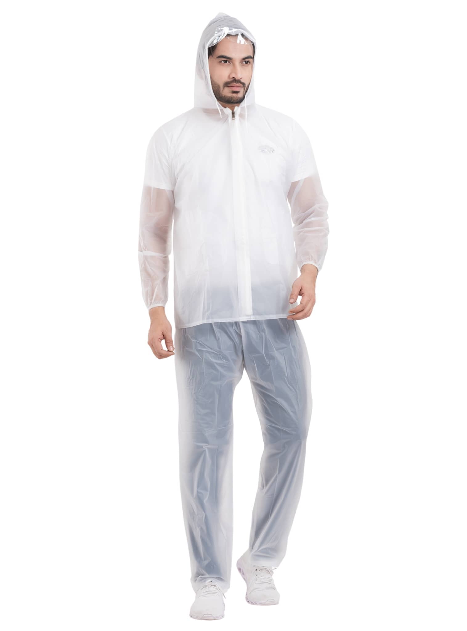 Sindon White Nylon Men's Rain Suit Set ( Pack of 1 )