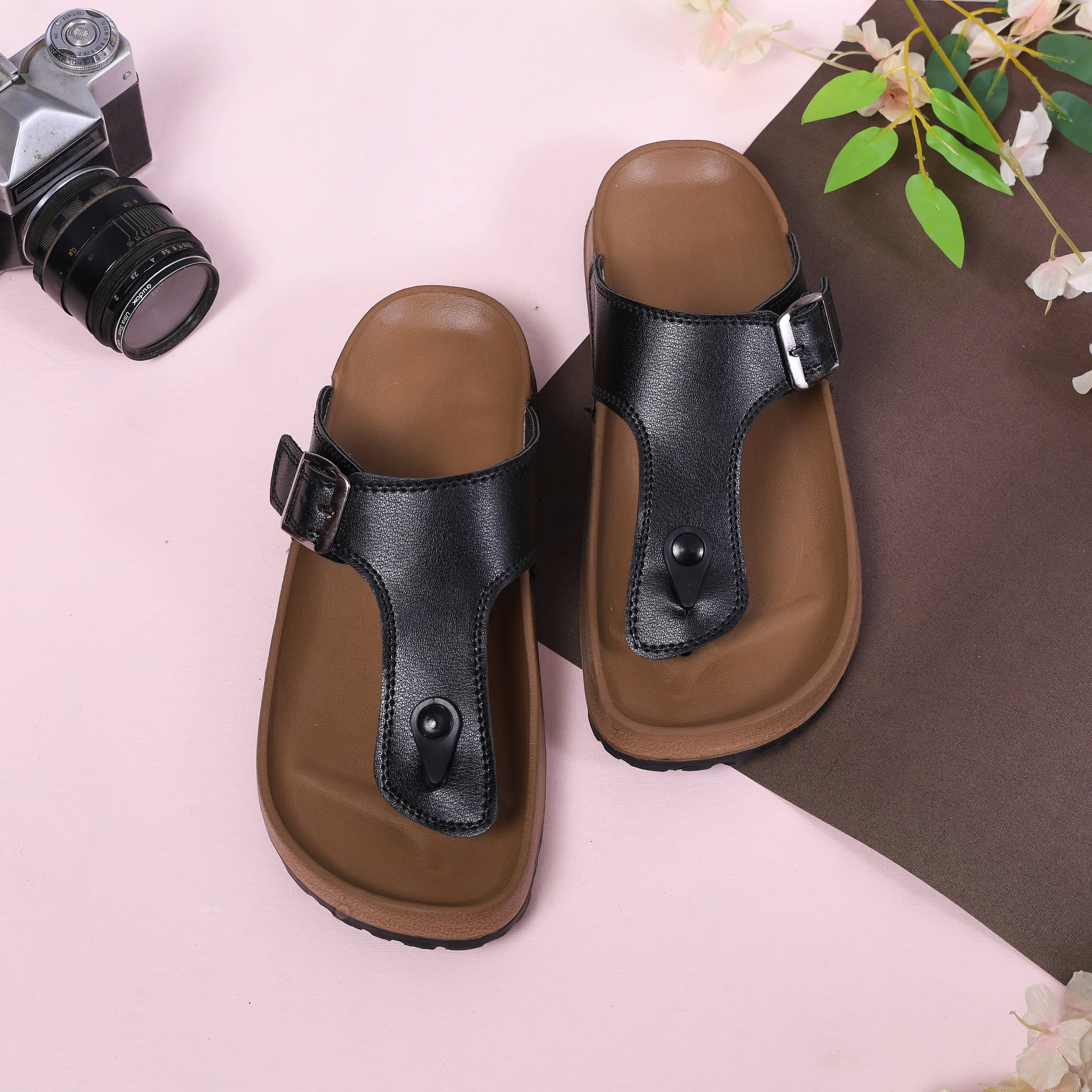 Style Height Black Men's Slide Flip Flop