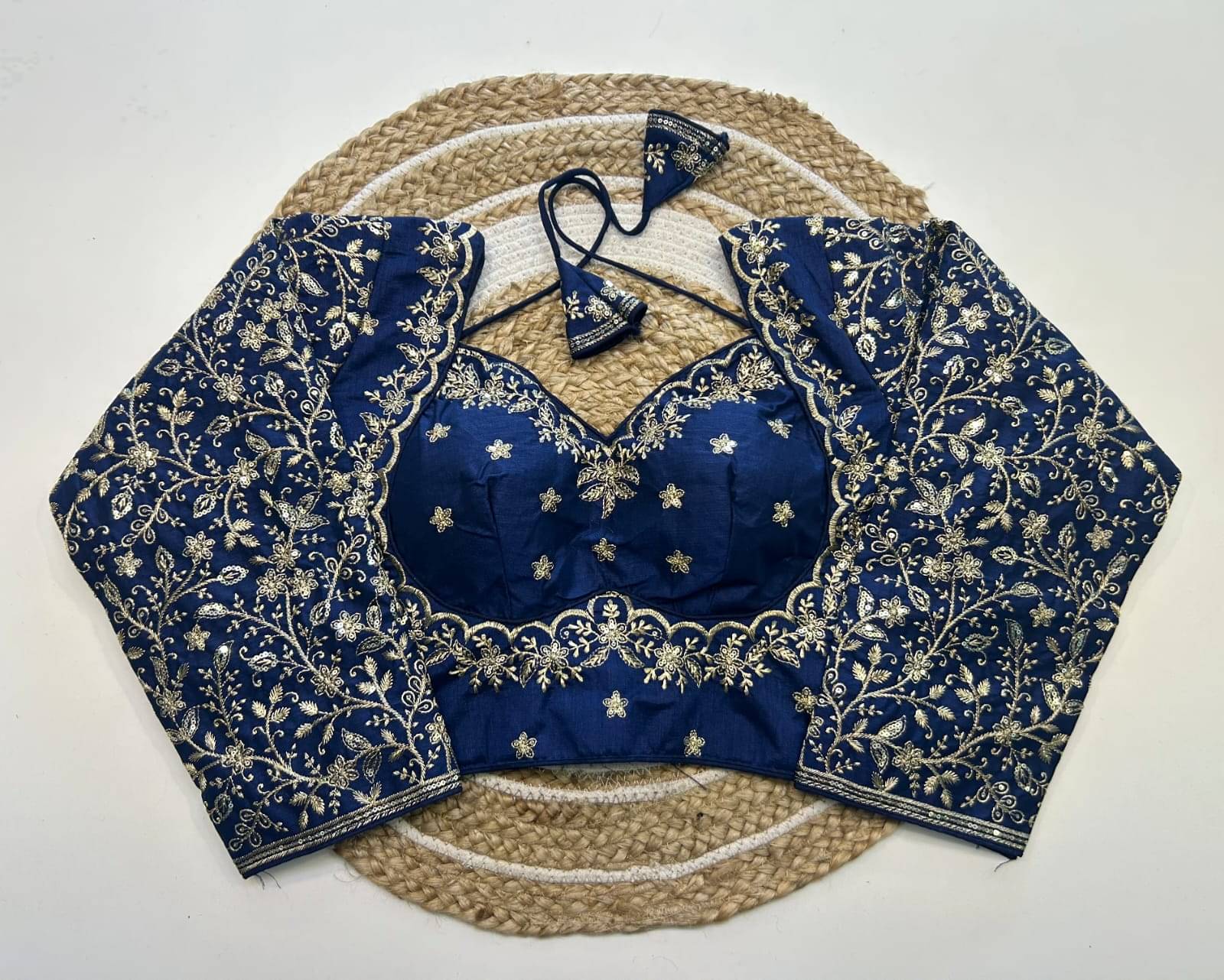    			Trandtide Blue Readymade with Pad Silk Women's Blouse ( Pack of 1 )