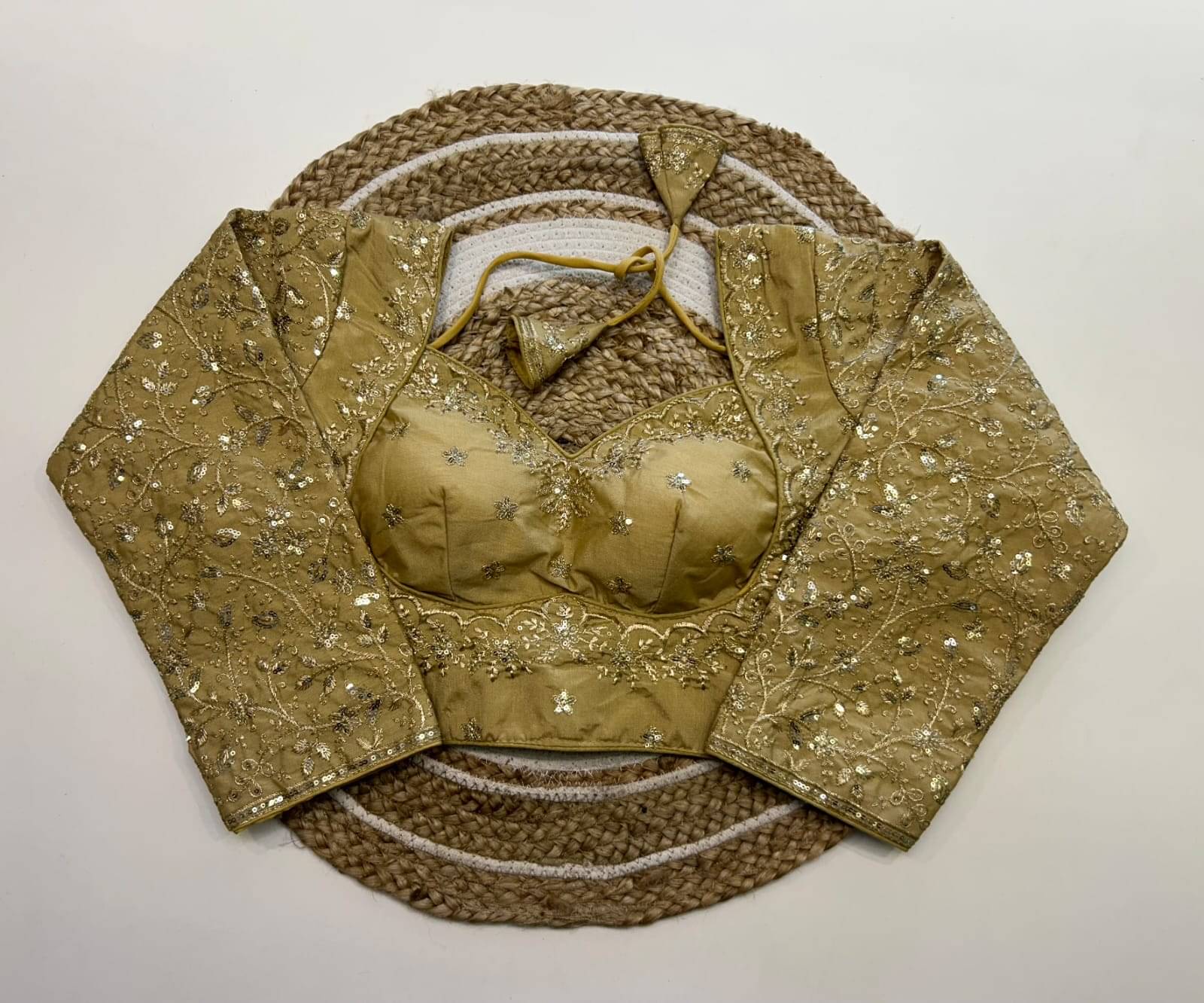     			Trandtide Cream Readymade with Pad Silk Women's Blouse ( Pack of 1 )
