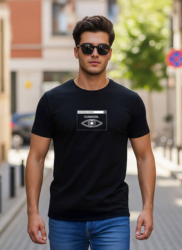 Veirdo Men Cotton Regular Fit Printed T-Shirt ( Black ) Veirdo Men Cotton Regular Fit Printed T-Shirt ( Black )