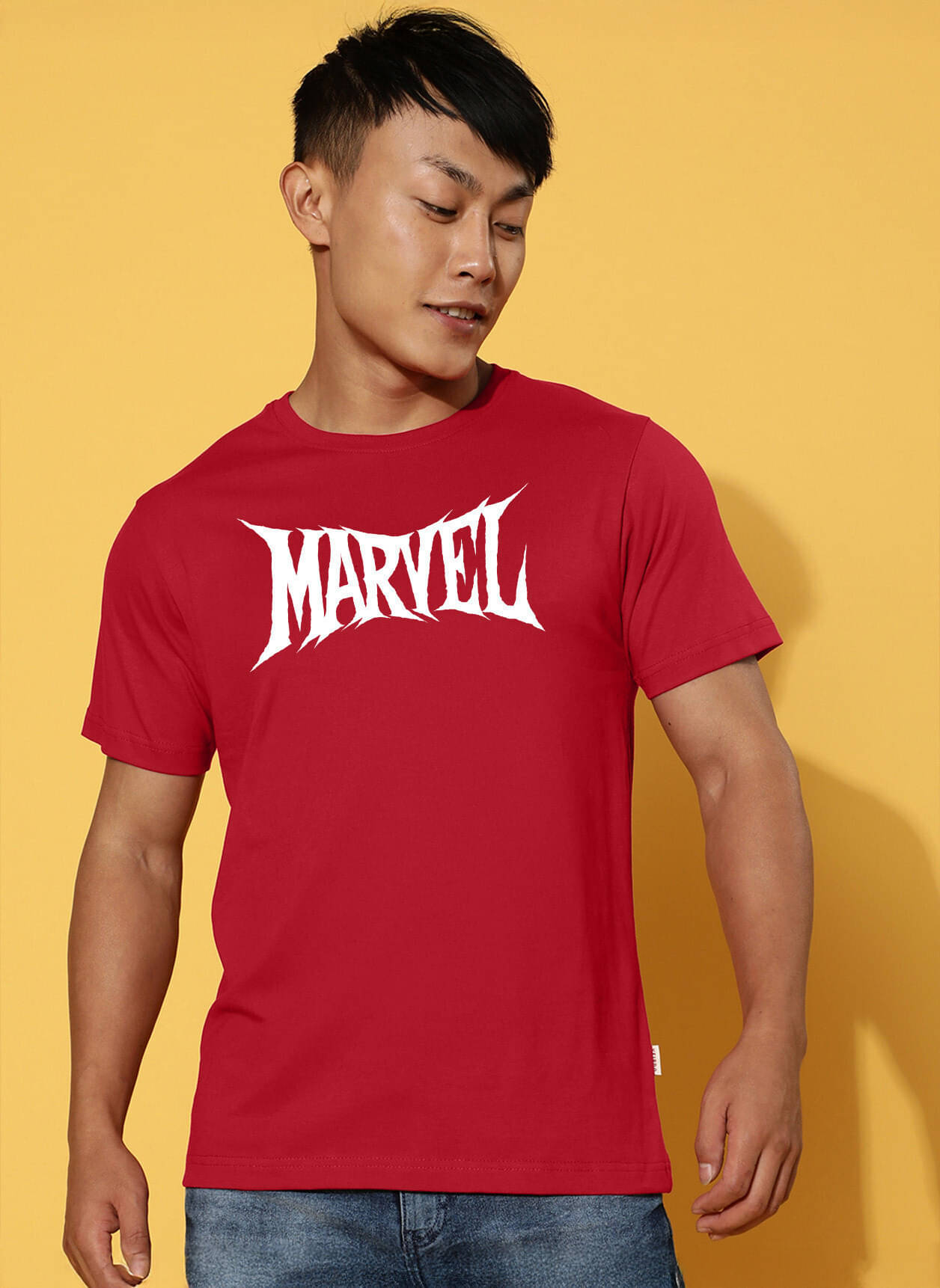 Veirdo Men Cotton Regular Fit Printed T-Shirt ( Red )     			Veirdo Men Cotton Regular Fit Printed T-Shirt ( Red )