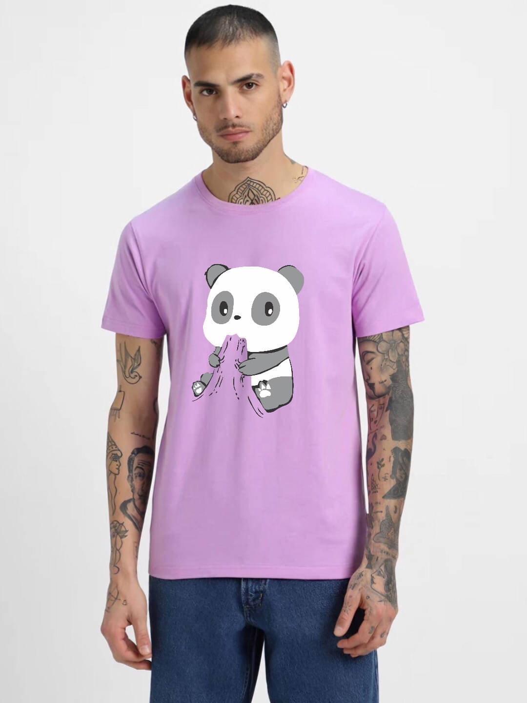 hesha Men Cotton Regular Fit Printed T-Shirt ( Purple ) hesha Men Cotton Regular Fit Printed T-Shirt ( Purple )