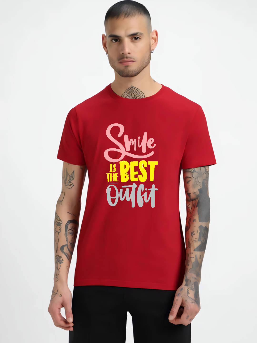 hesha Men Cotton Regular Fit Printed T-Shirt ( Red ) hesha Men Cotton Regular Fit Printed T-Shirt ( Red )