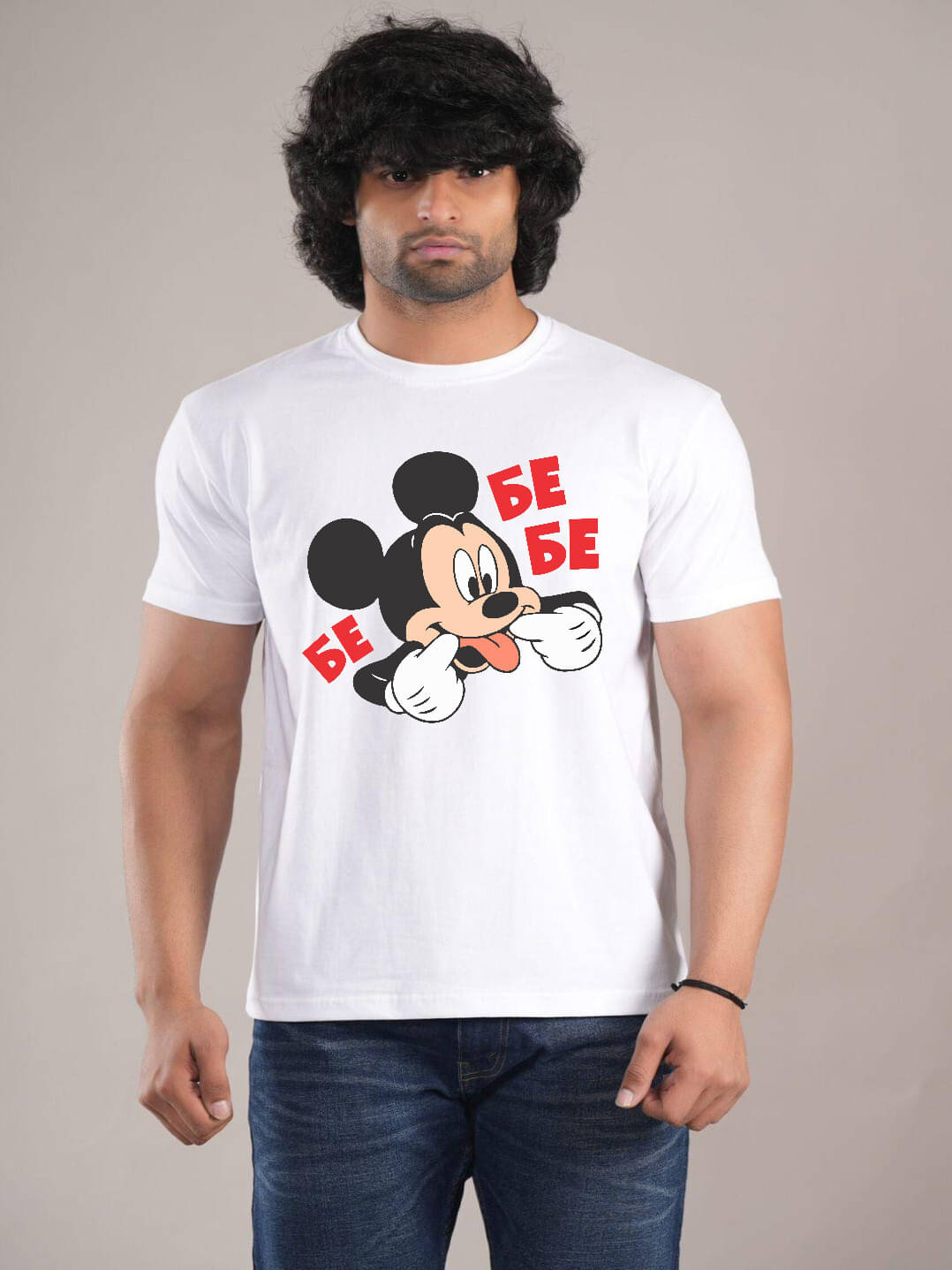     			hesha Men Cotton Regular Fit Printed T-Shirt ( White )