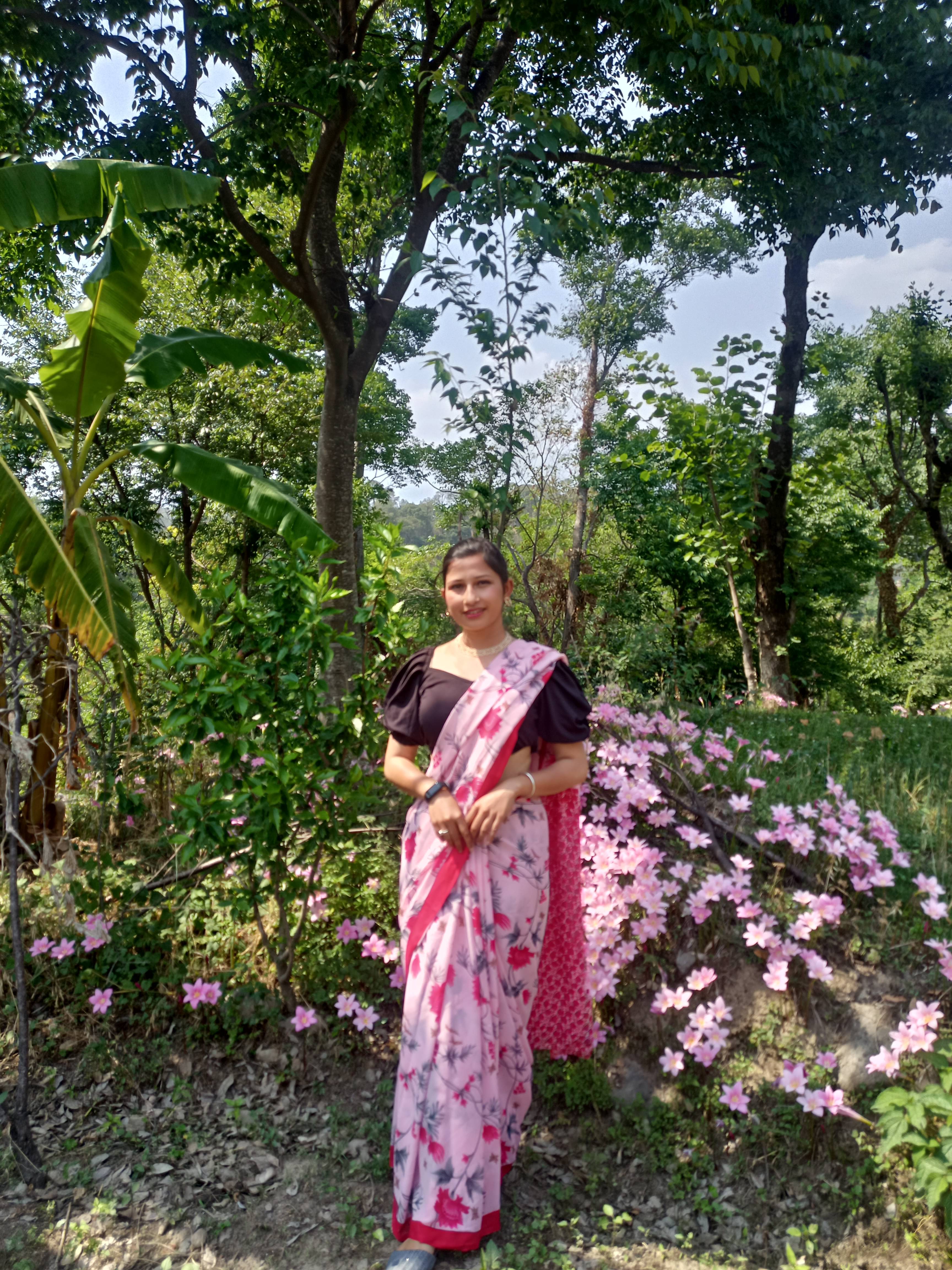     			ANAND SAREES Georgette Printed Kasavu Saree With Unstitched Blouse Piece ( Pink )