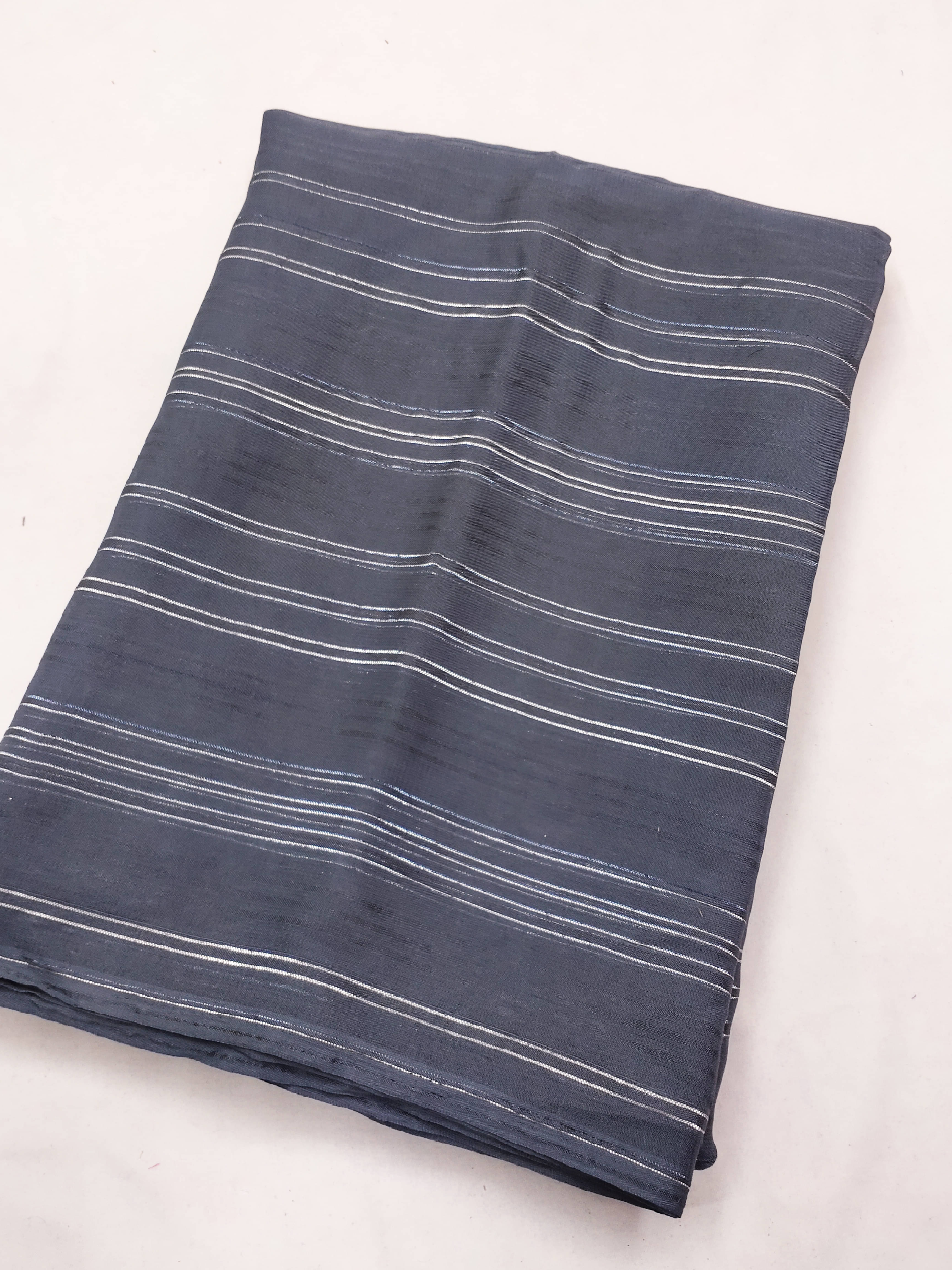 ANAND SAREES Satin Embellished Chanderi saree With Unstitched Blouse Piece ( Grey ) ANAND SAREES Satin Embellished Chanderi saree With Unstitched Blouse Piece ( Grey )