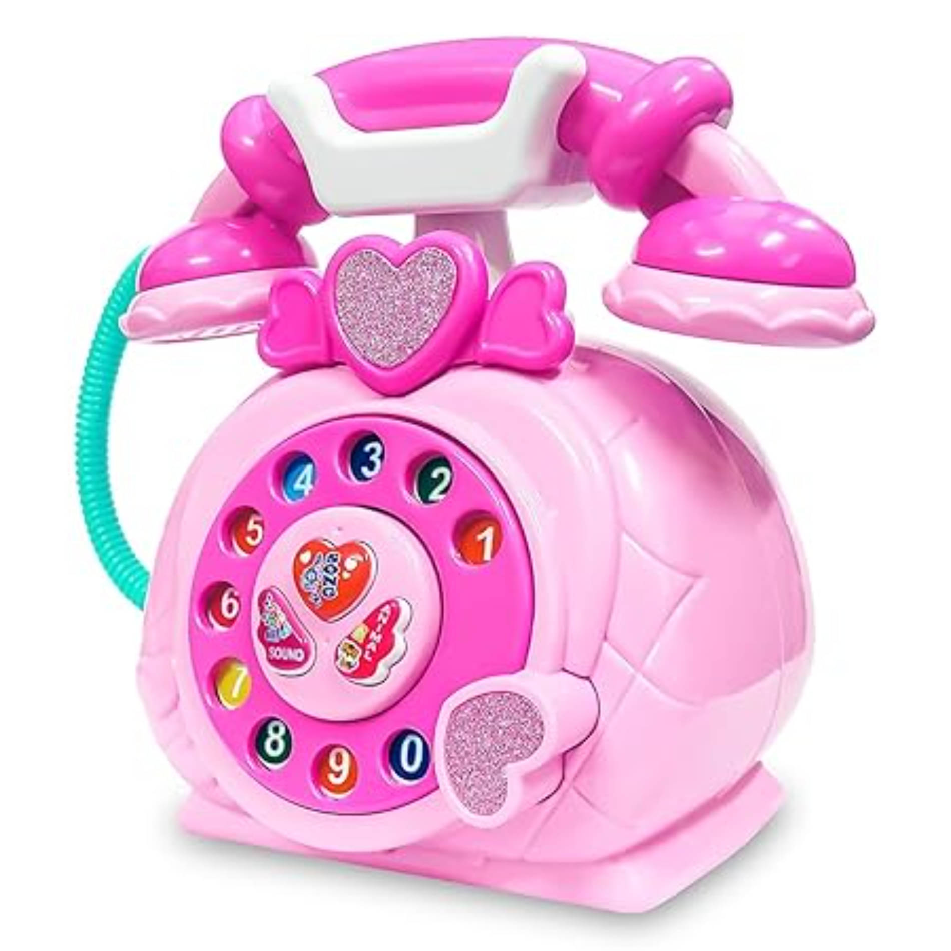     			Esnapy Classic Dial Receiver Simulation Telephone Toy for Kids - Rotating Number Dial with Calling Sound Effect - Storytelling Toy Phone Accompanied with Lights - Color As Per Stock 1