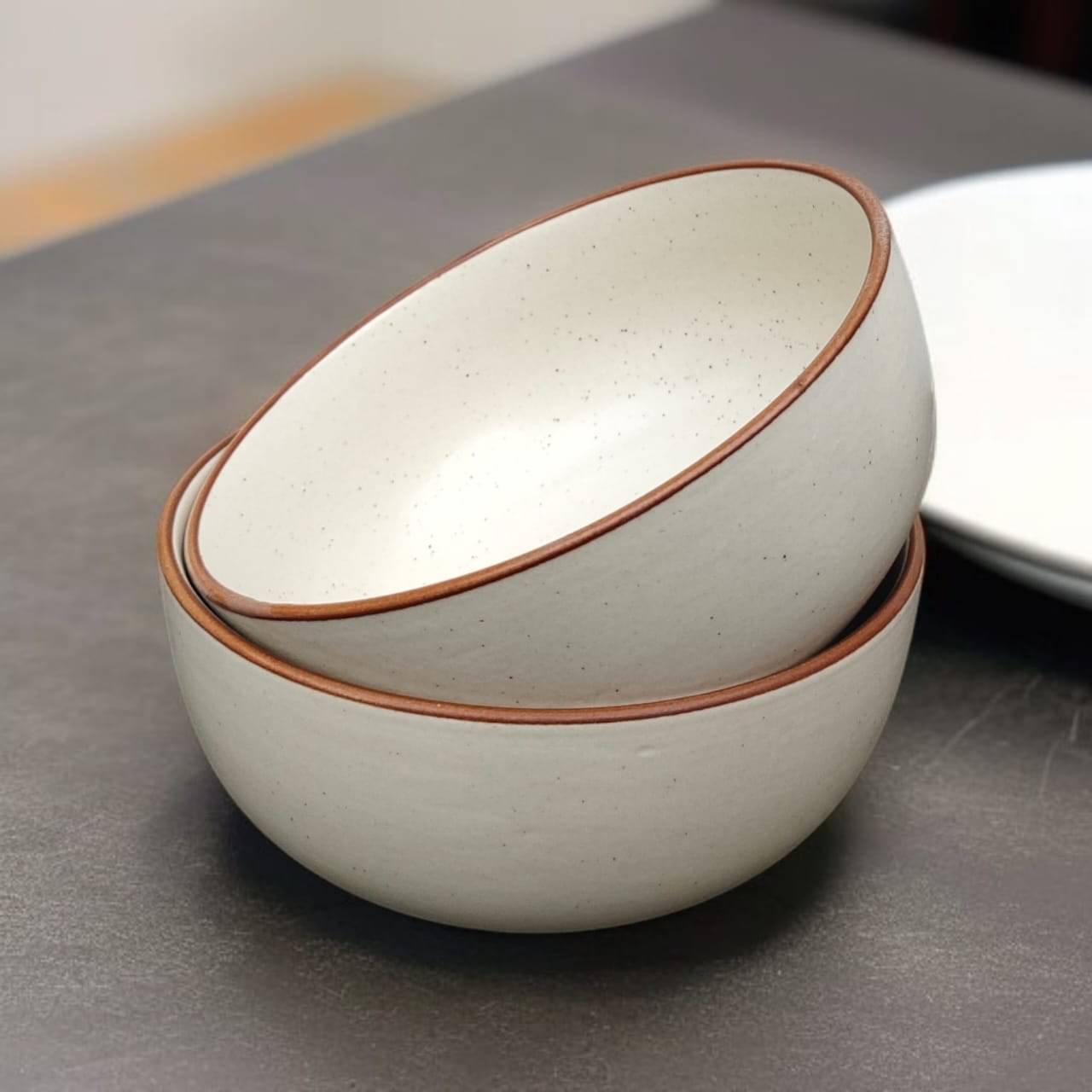 Malaikah Brown 5 In Bowl Pack 2 Ceramic Printed Serving Bowl 14 cm ( Set of 2 ) Brown Malaikah Brown 5 In Bowl Pack 2 Ceramic Printed Serving Bowl 14 cm ( Set of 2 ) Brown