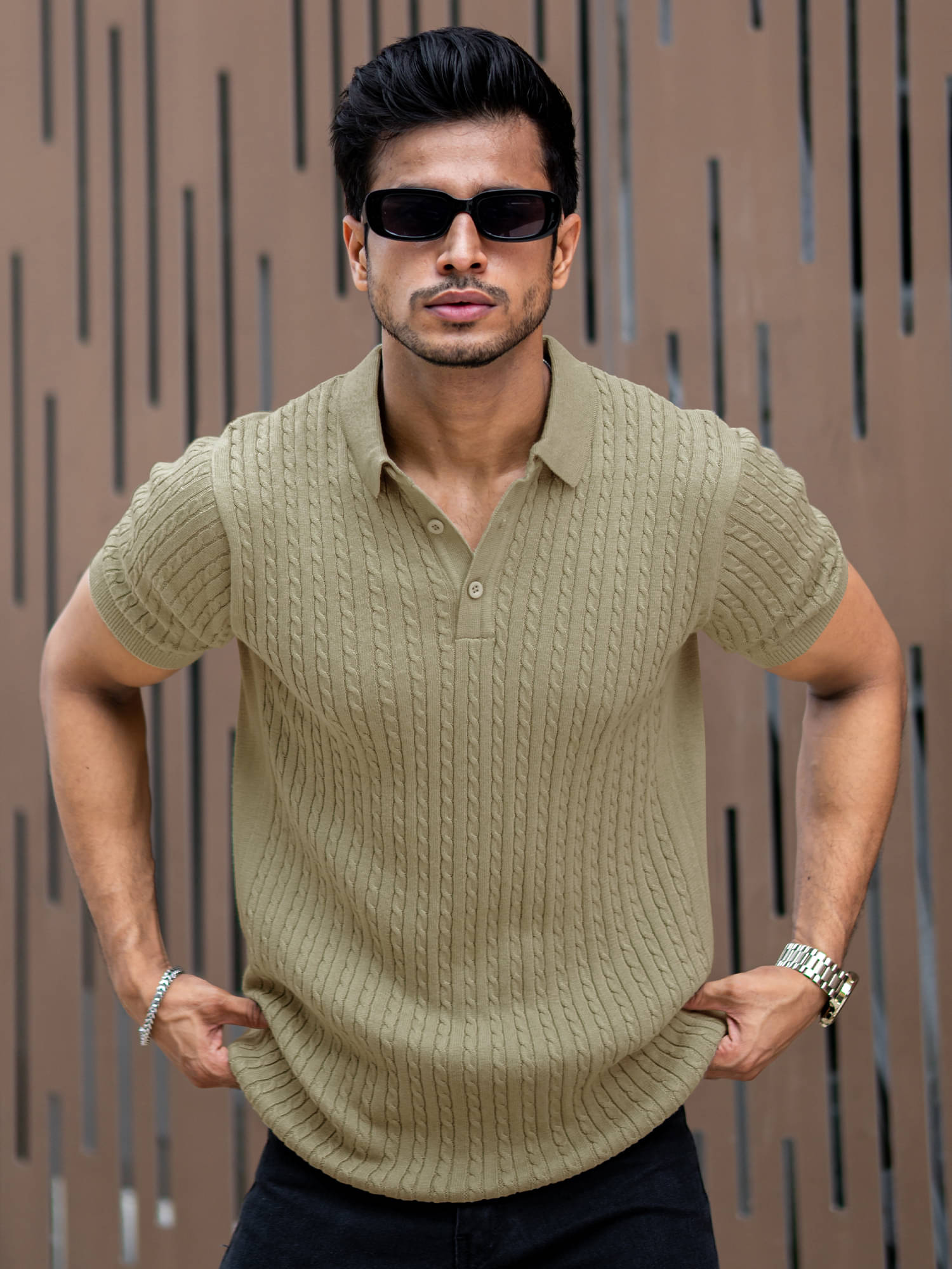 Maniac Men Cotton Regular Fit Solid Polo T Shirt ( Green ) Maniac Men Cotton Regular Fit Solid Polo T Shirt ( Green )