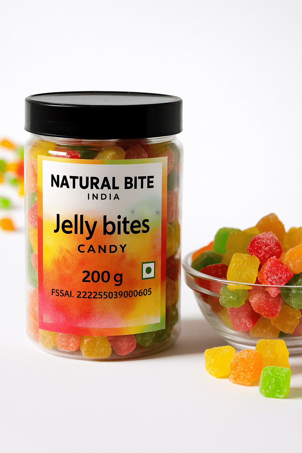     			NATURAL BITE INDIA Jelly bites candy Jellies 200 gm