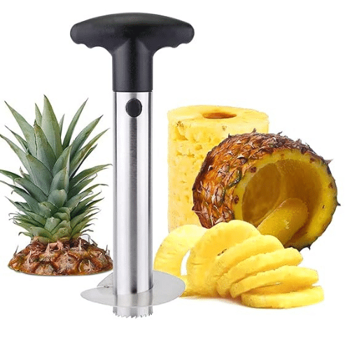     			Premium Pineapple Corer and Slicer Tool Sharp Pineapple Cutter with Serrated Tips