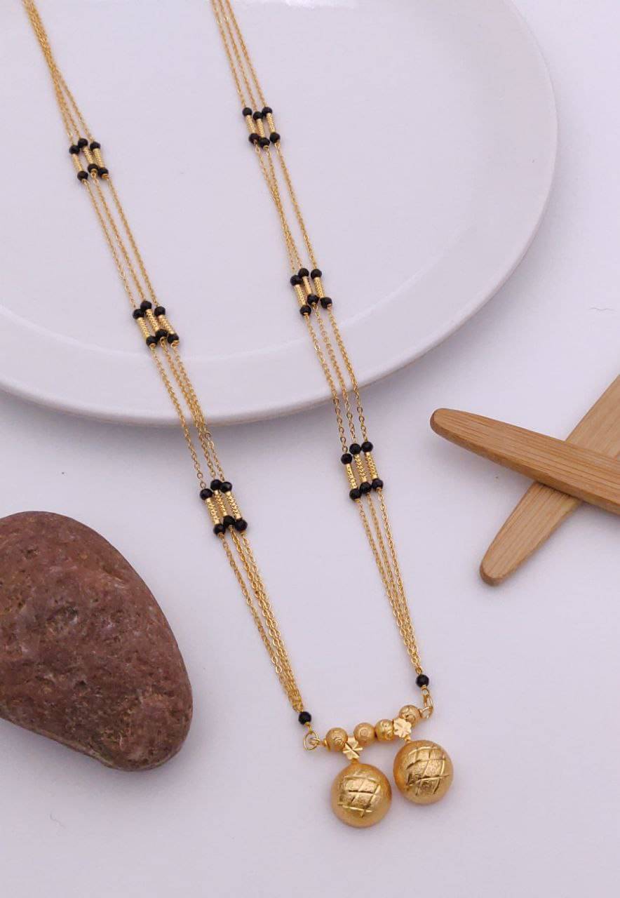 Shivay Fashion Golden Mangalsutra ( Pack of 4 ) Shivay Fashion Golden Mangalsutra ( Pack of 4 )