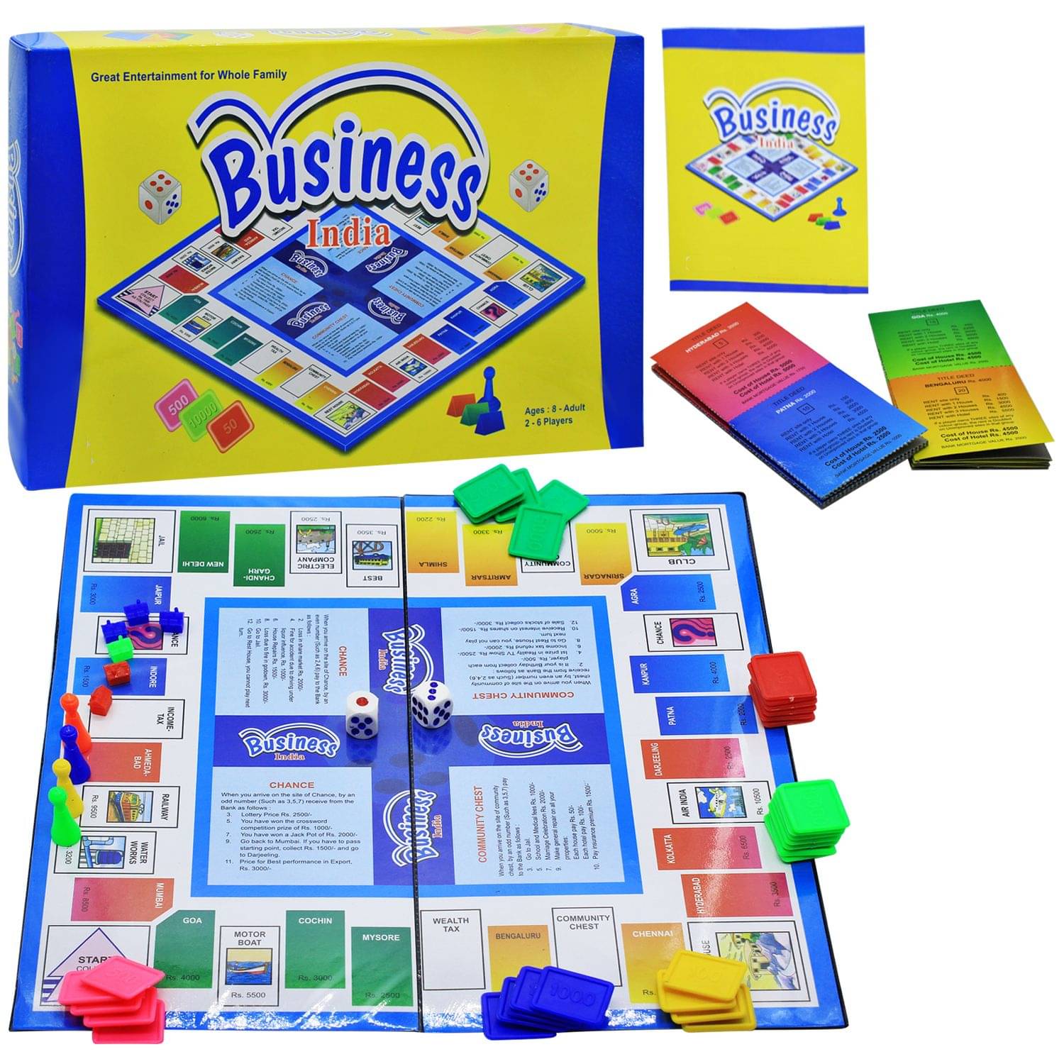     			Toy Cloud Business Ind Board Game with Coins India 2-6 Players Educational Board Game of Buying, Selling, Banking, Mortgaging, etc. Kids Toys Bonanza Buy Business Game Online Money & Assets Games