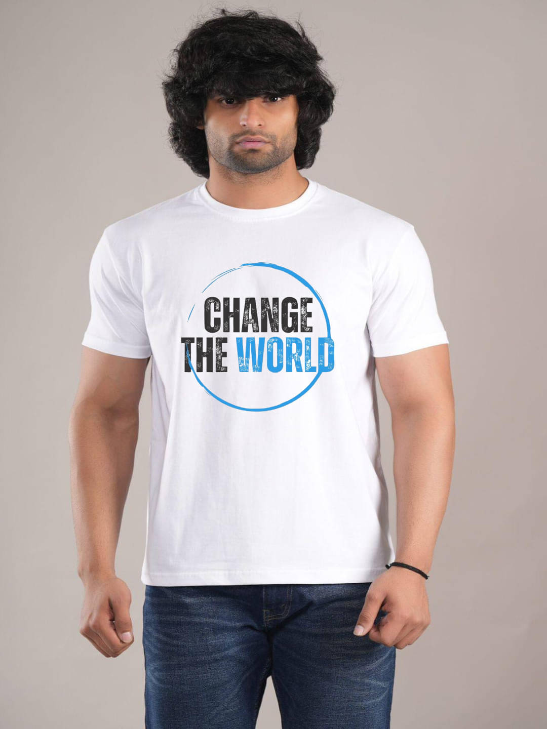 hesha Men Cotton Regular Fit Printed T-Shirt ( White )     			hesha Men Cotton Regular Fit Printed T-Shirt ( White )