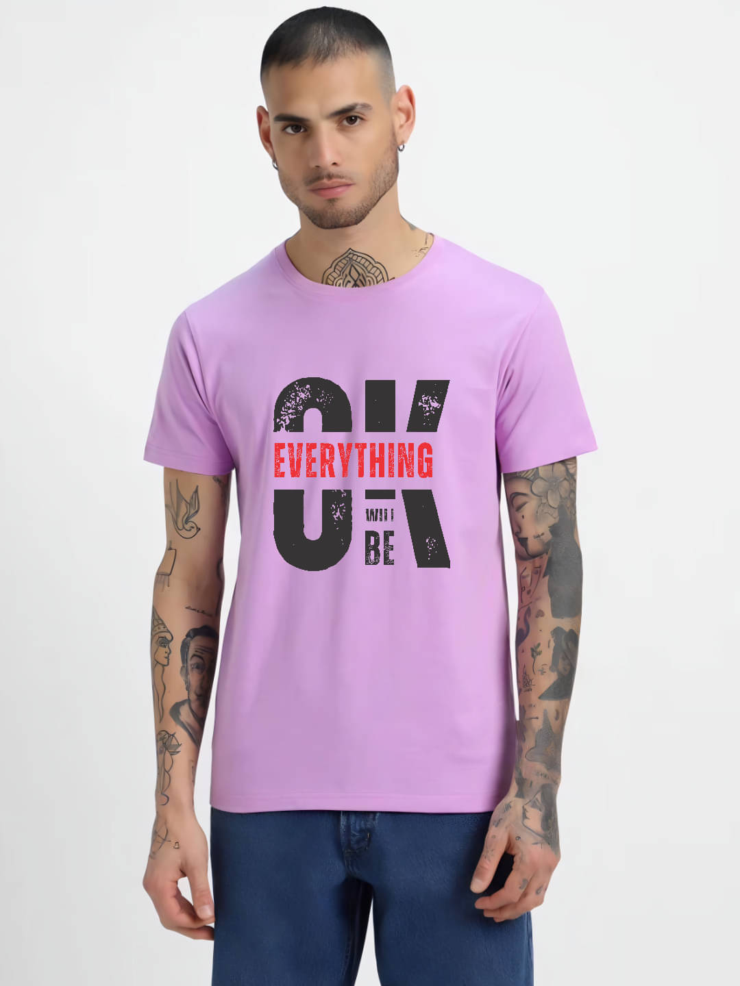 hesha Men Cotton Regular Fit Printed T-Shirt ( Purple ) hesha Men Cotton Regular Fit Printed T-Shirt ( Purple )