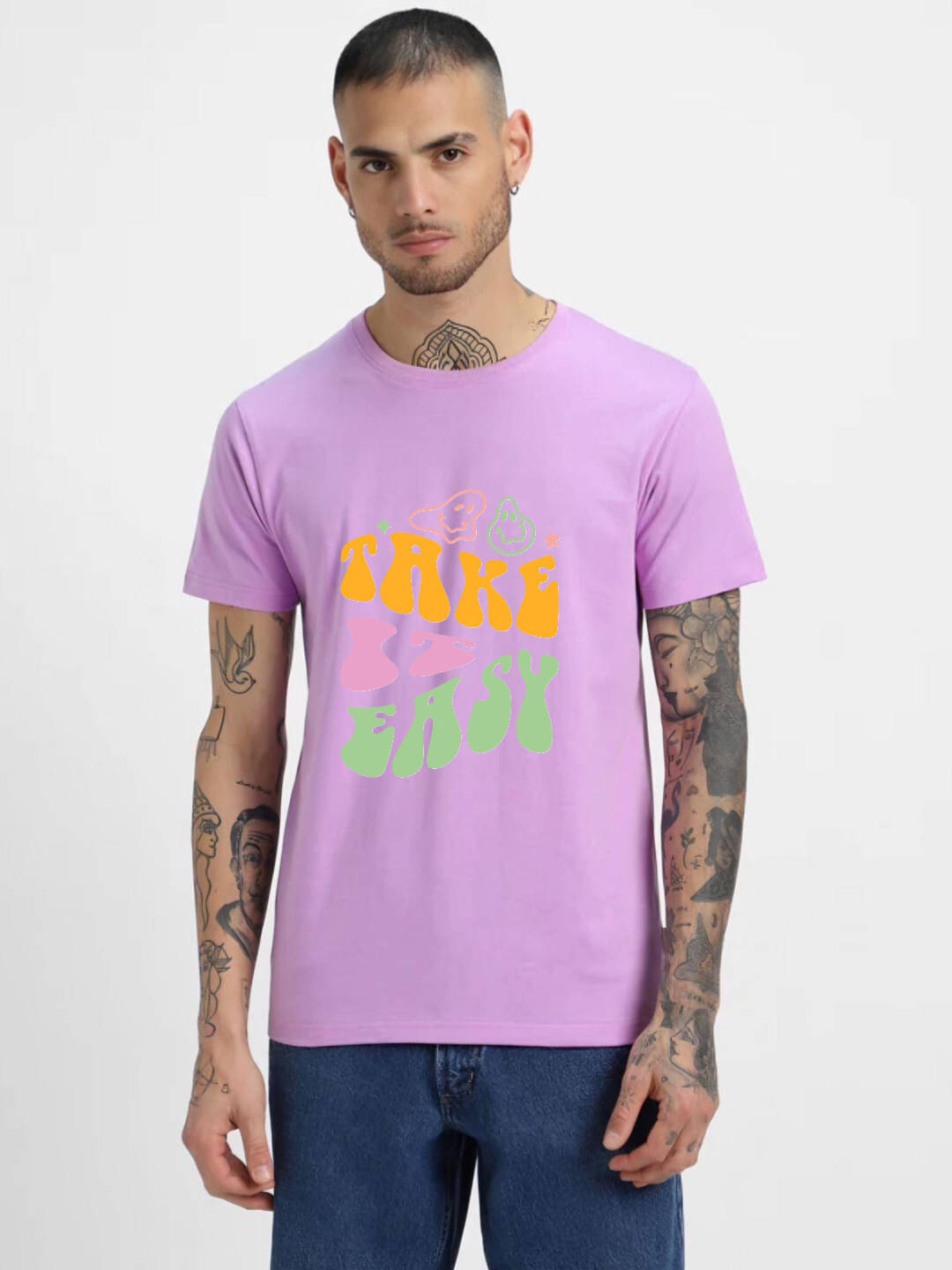 hesha Men Cotton Regular Fit Printed T-Shirt ( Purple ) hesha Men Cotton Regular Fit Printed T-Shirt ( Purple )