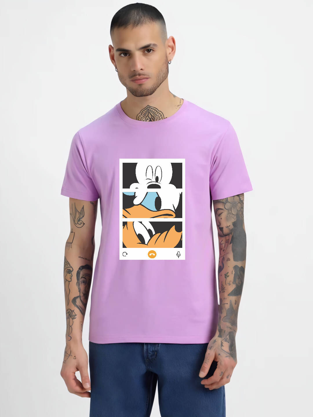 hesha Men Cotton Regular Fit Printed T-Shirt ( Purple ) hesha Men Cotton Regular Fit Printed T-Shirt ( Purple )