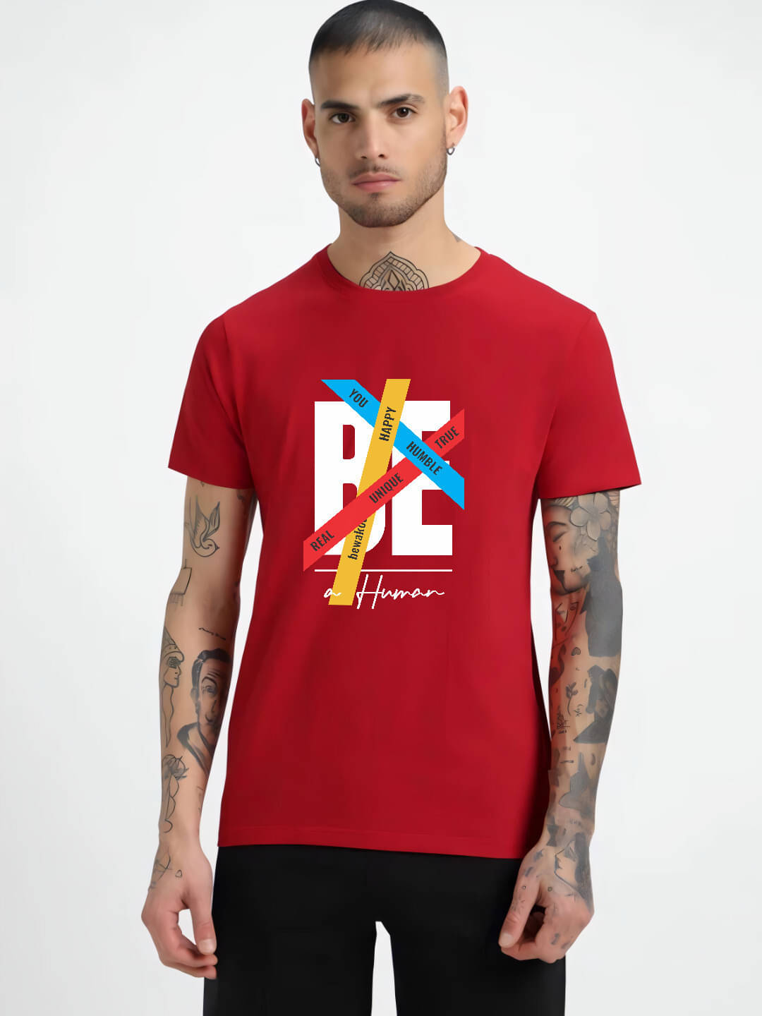 hesha Men Cotton Regular Fit Printed T-Shirt ( Red ) hesha Men Cotton Regular Fit Printed T-Shirt ( Red )