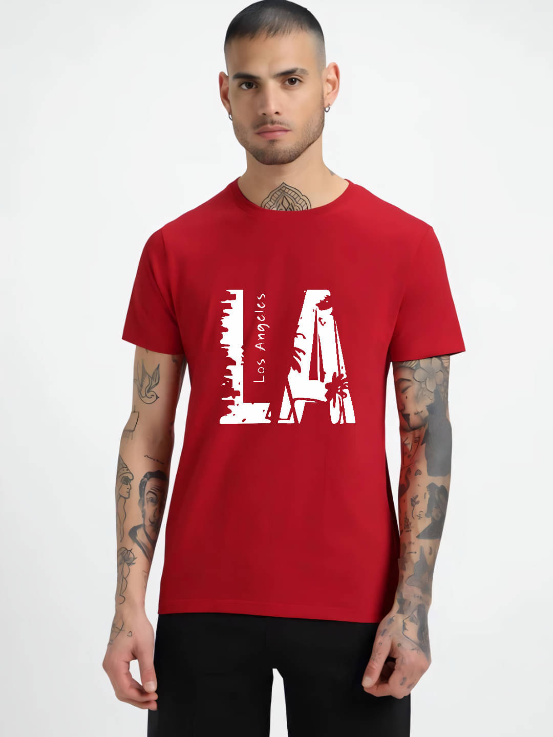 hesha Men Cotton Regular Fit Printed T-Shirt ( Red ) hesha Men Cotton Regular Fit Printed T-Shirt ( Red )