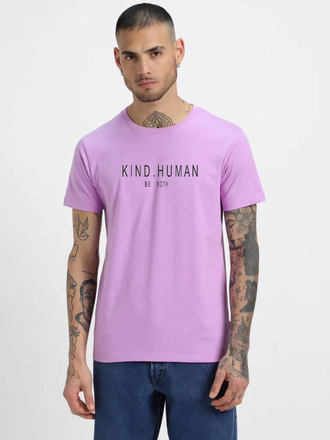 hesha Men Cotton Regular Fit Printed T-Shirt ( Purple ) hesha Men Cotton Regular Fit Printed T-Shirt ( Purple )