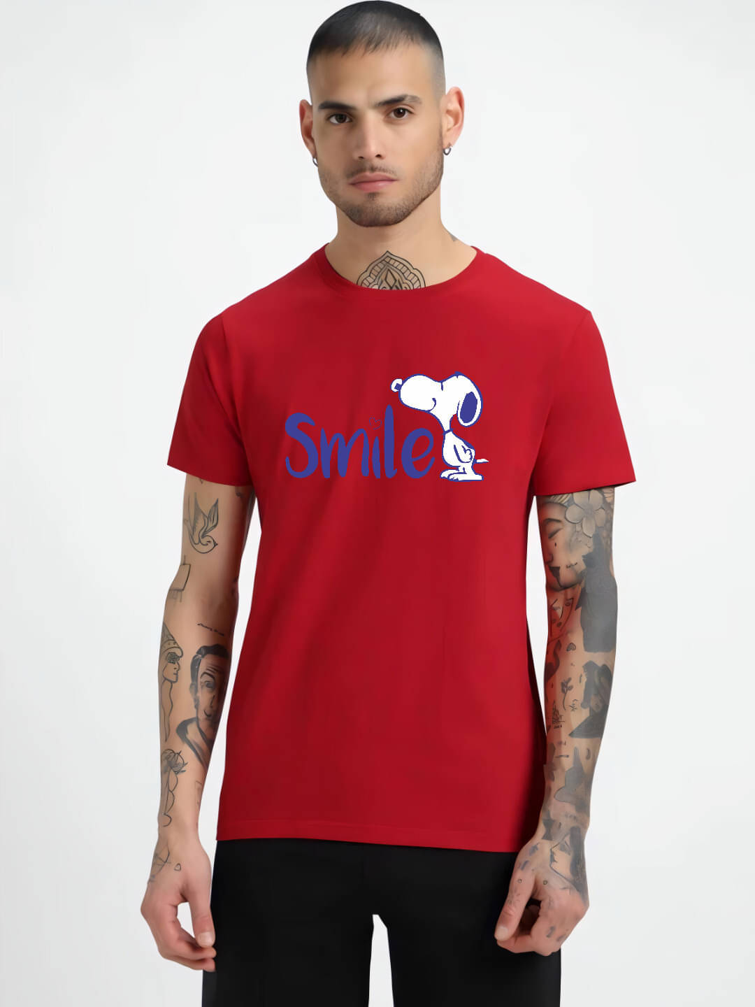 hesha Men Cotton Regular Fit Printed T-Shirt ( Red ) hesha Men Cotton Regular Fit Printed T-Shirt ( Red )