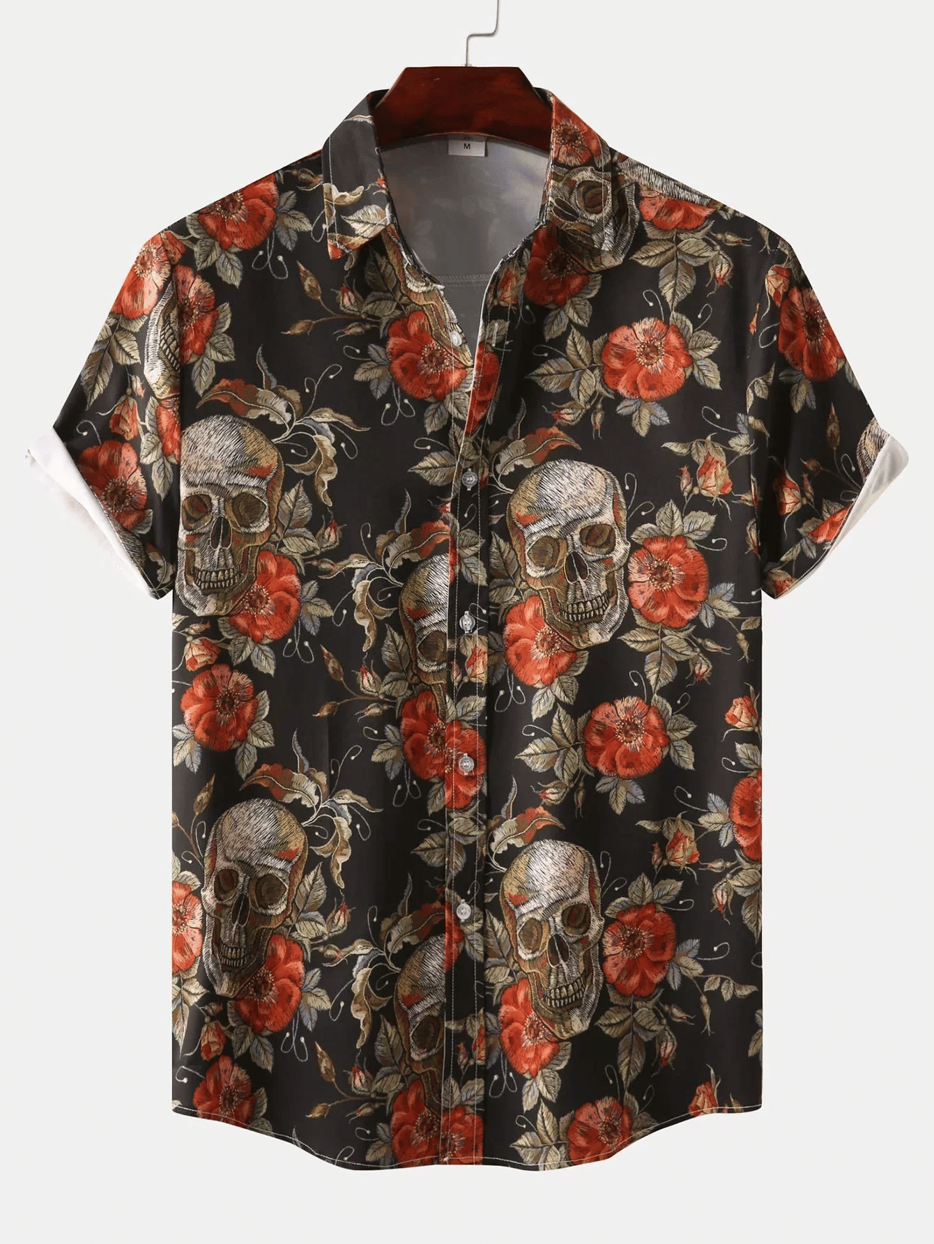     			AYARTH Rayon Regular Fit Printed Half Sleeves Men's Casual Shirt - Black ( Pack of 1 )