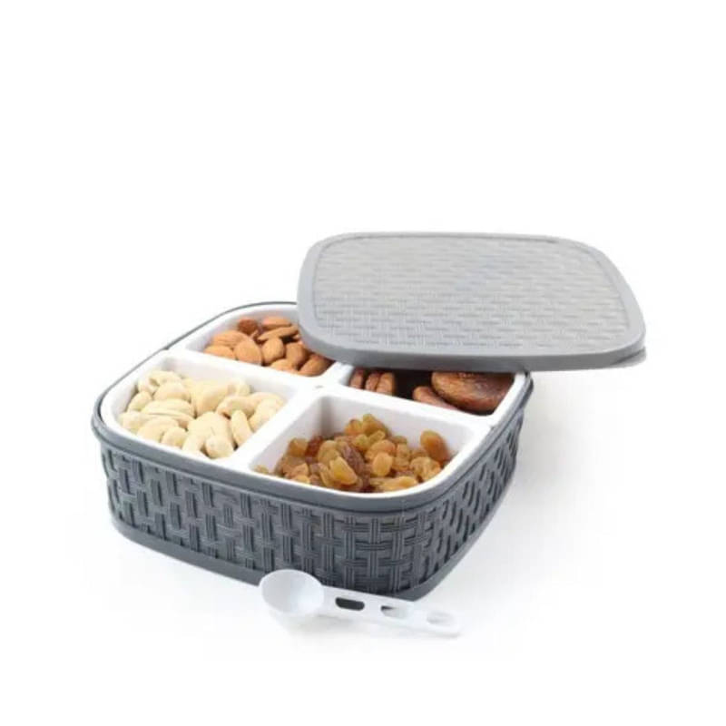     			BLUST & FAMME Plastic Grey Multi-Purpose Container ( Set of 1 )