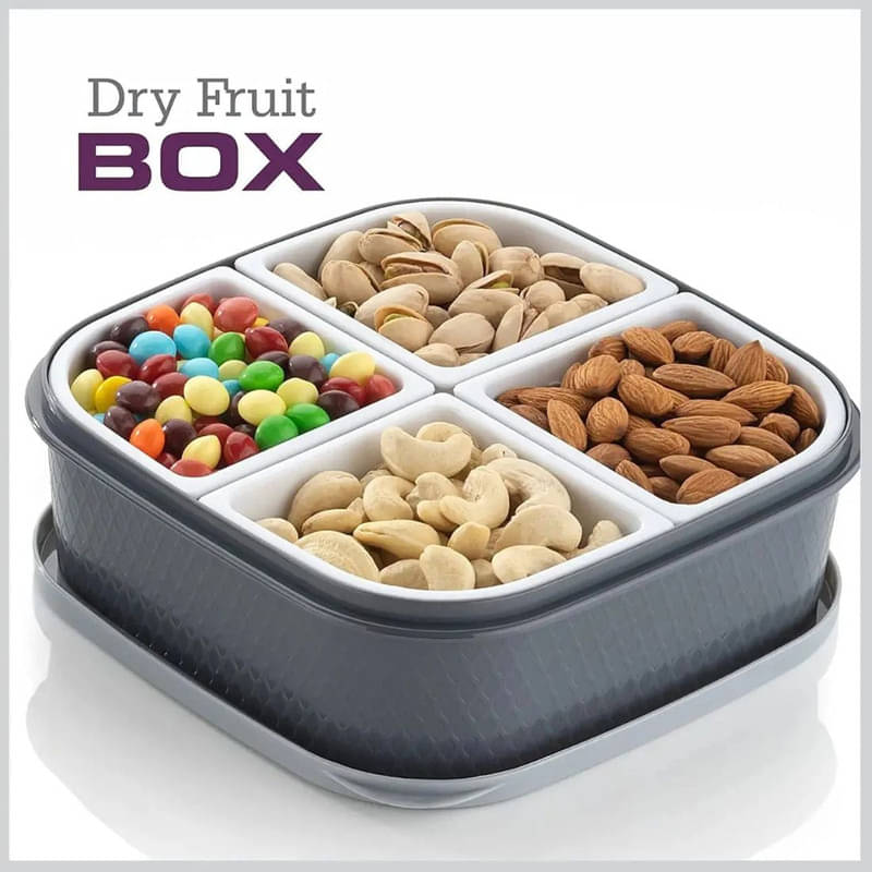     			BLUST & FAMME Plastic Grey Multi-Purpose Container ( Set of 1 )