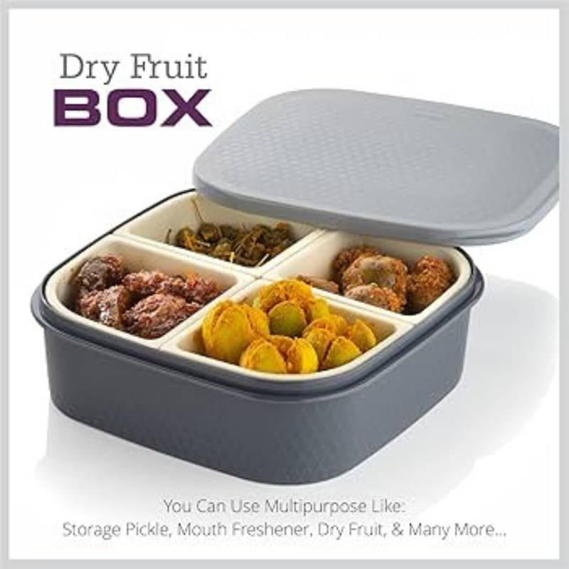     			BLUST & FAMME Plastic Grey Multi-Purpose Container ( Set of 1 )
