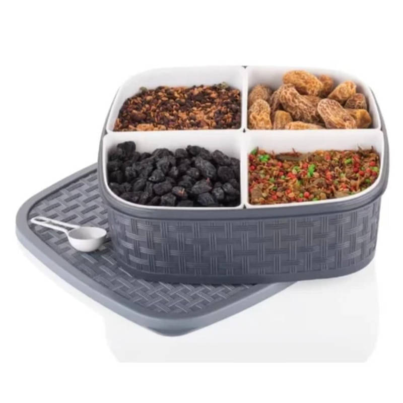     			BLUST & FAMME Plastic Grey Multi-Purpose Container ( Set of 1 )