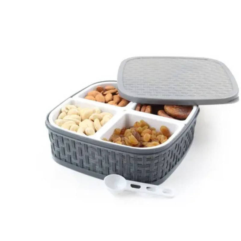     			BLUST & FAMME Plastic Grey Multi-Purpose Container ( Set of 1 )