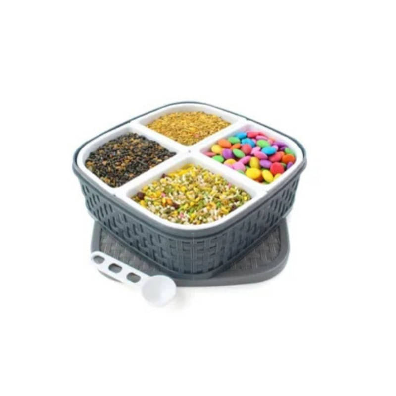     			BLUST & FAMME Plastic Grey Multi-Purpose Container ( Set of 1 )