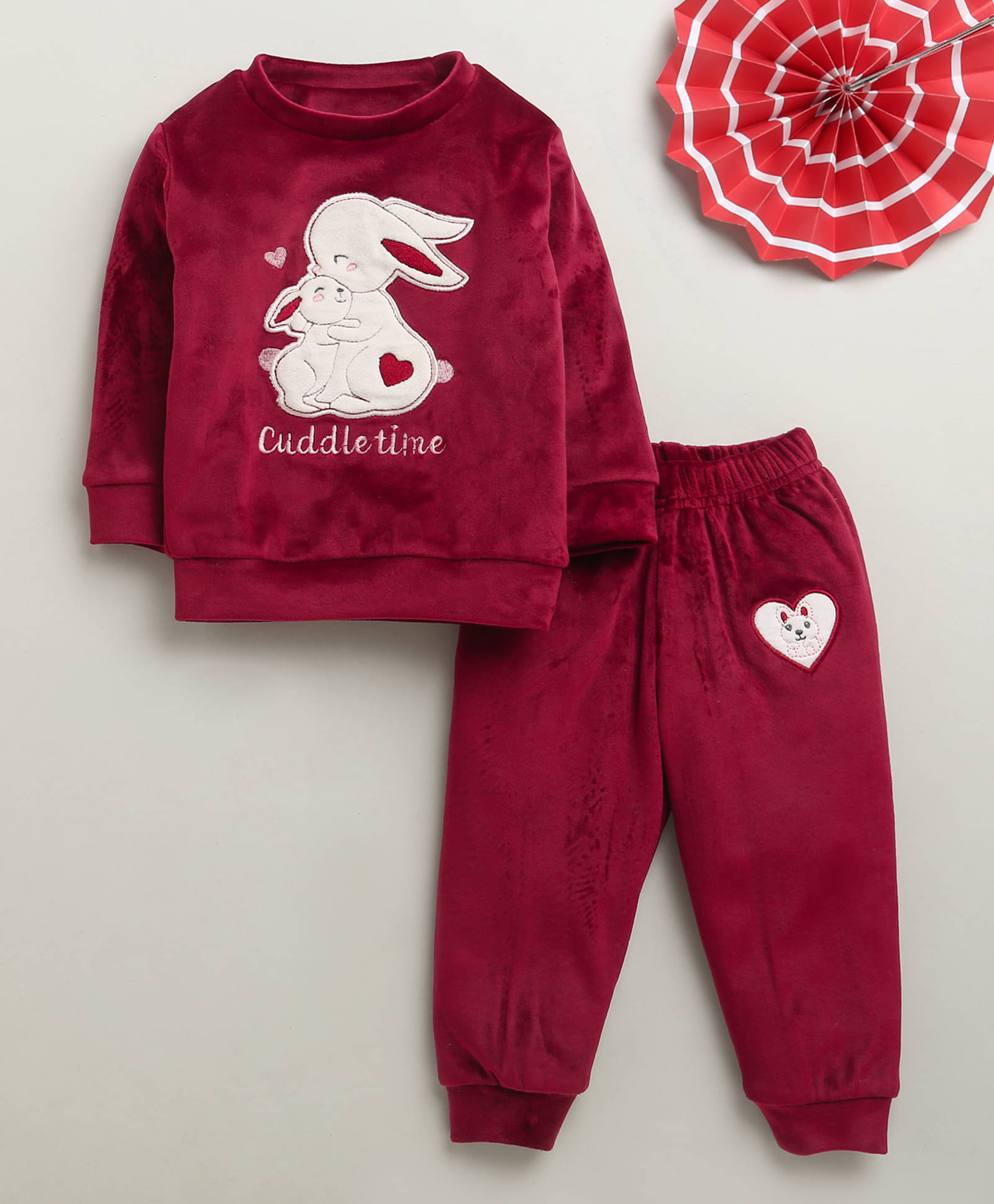     			BUMZEE Pack of 1 Baby Boys Polyester Sweatshirt & Trackpant Set ( Maroon )