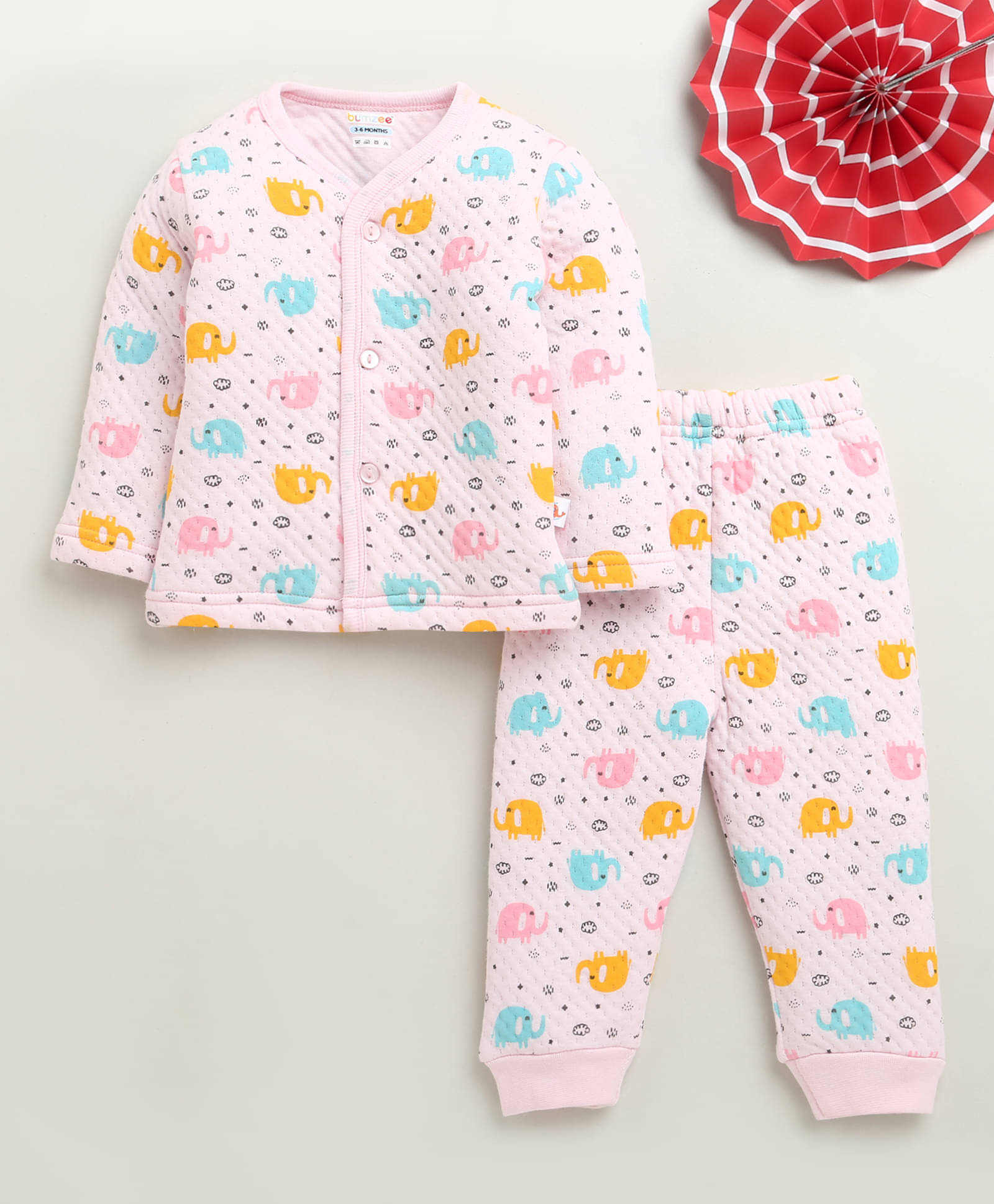    			BUMZEE Pack of 1 Baby Girls Polyester Shirt & Pant ( Pink )