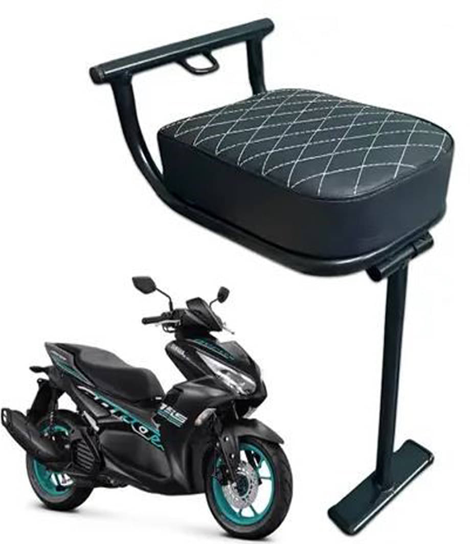     			Baby Seat for Scooty | Foldable | Safety & Comfort Ride 155 CC Single Bike Seat Cover For Suzuki Aerox 155