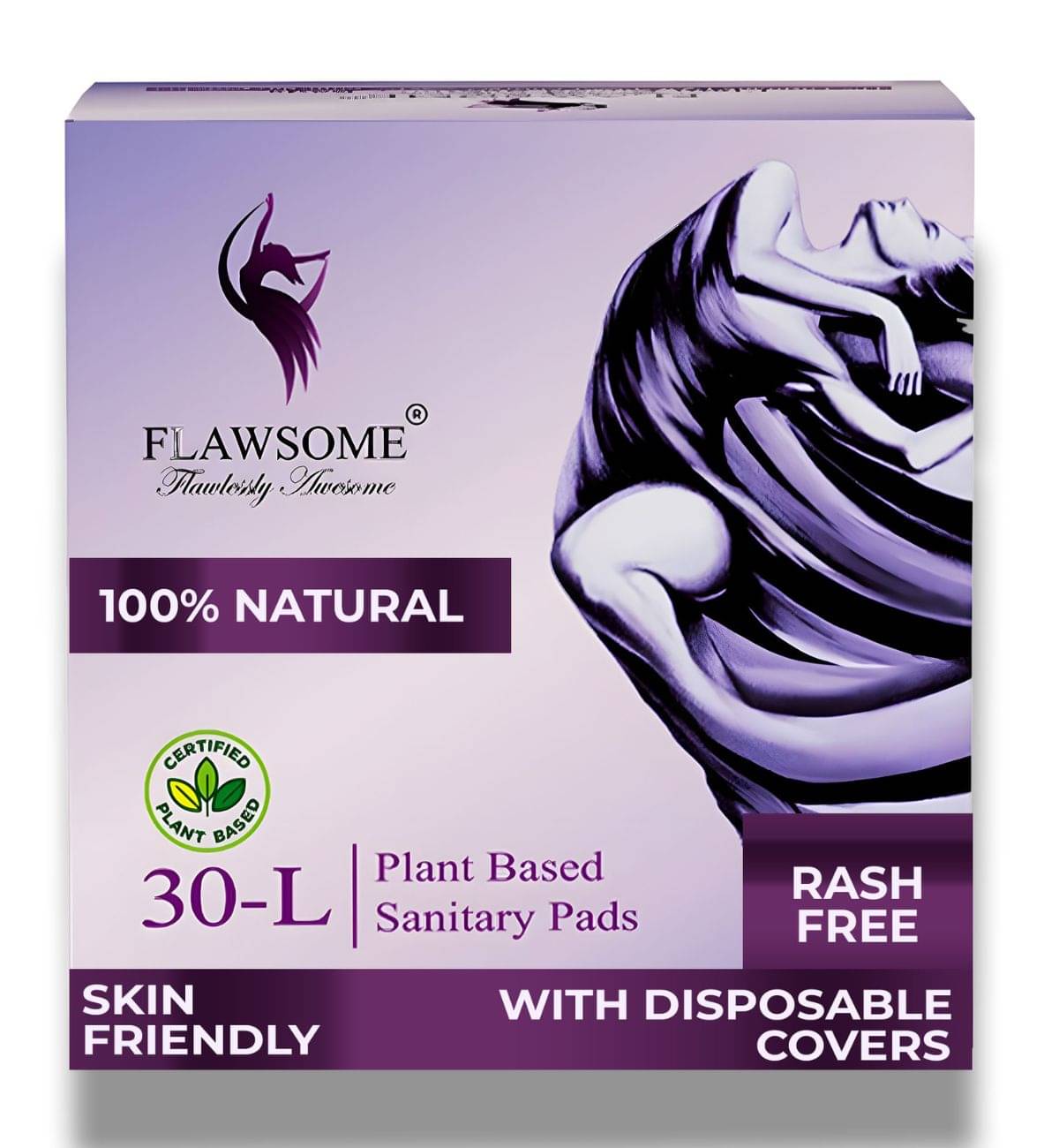     			FLAWSOME Cotton Large Pad Breathable, Ultra Comfort Fit (Pack of 30)