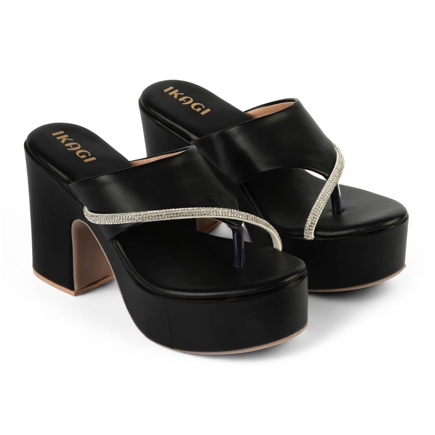 IKAGI White Women's Slip On Heels - Heels | Buy online on ZillyBuy